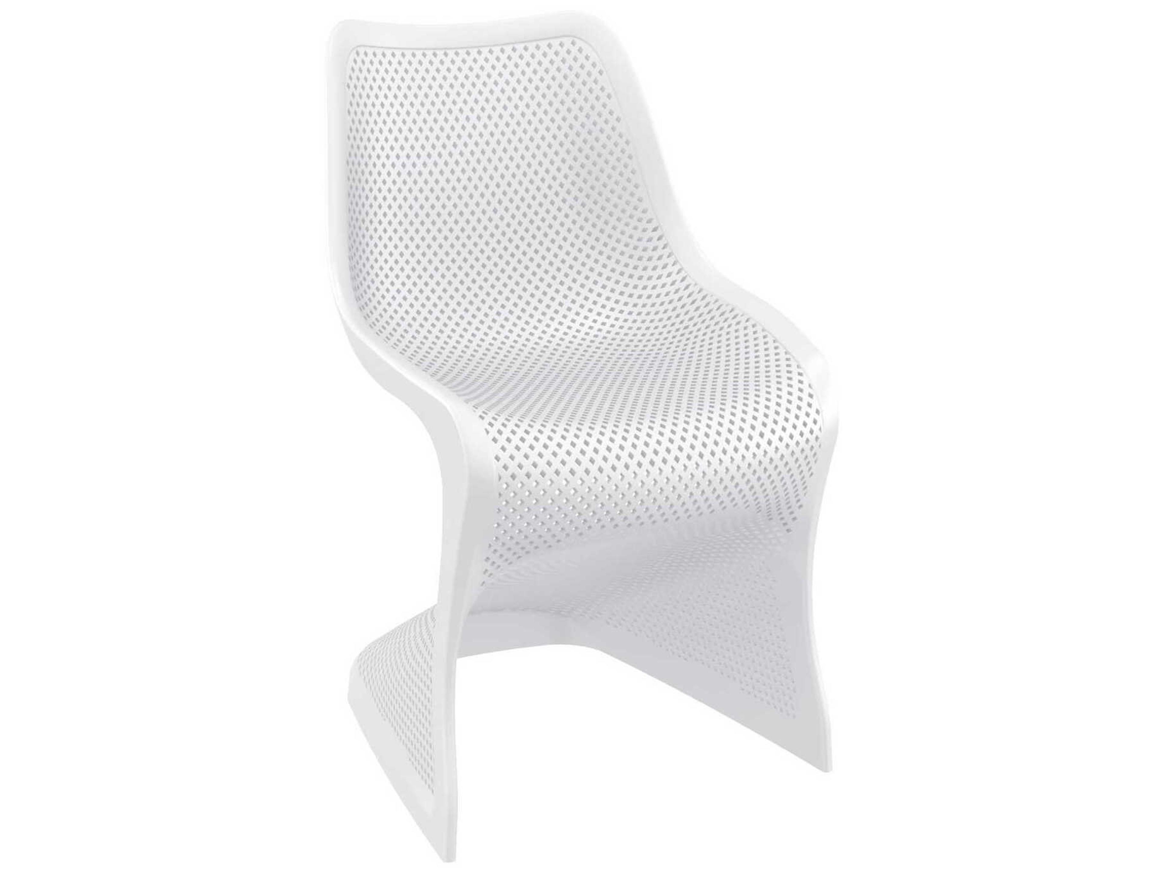 Bloom White Resin Dining Chair