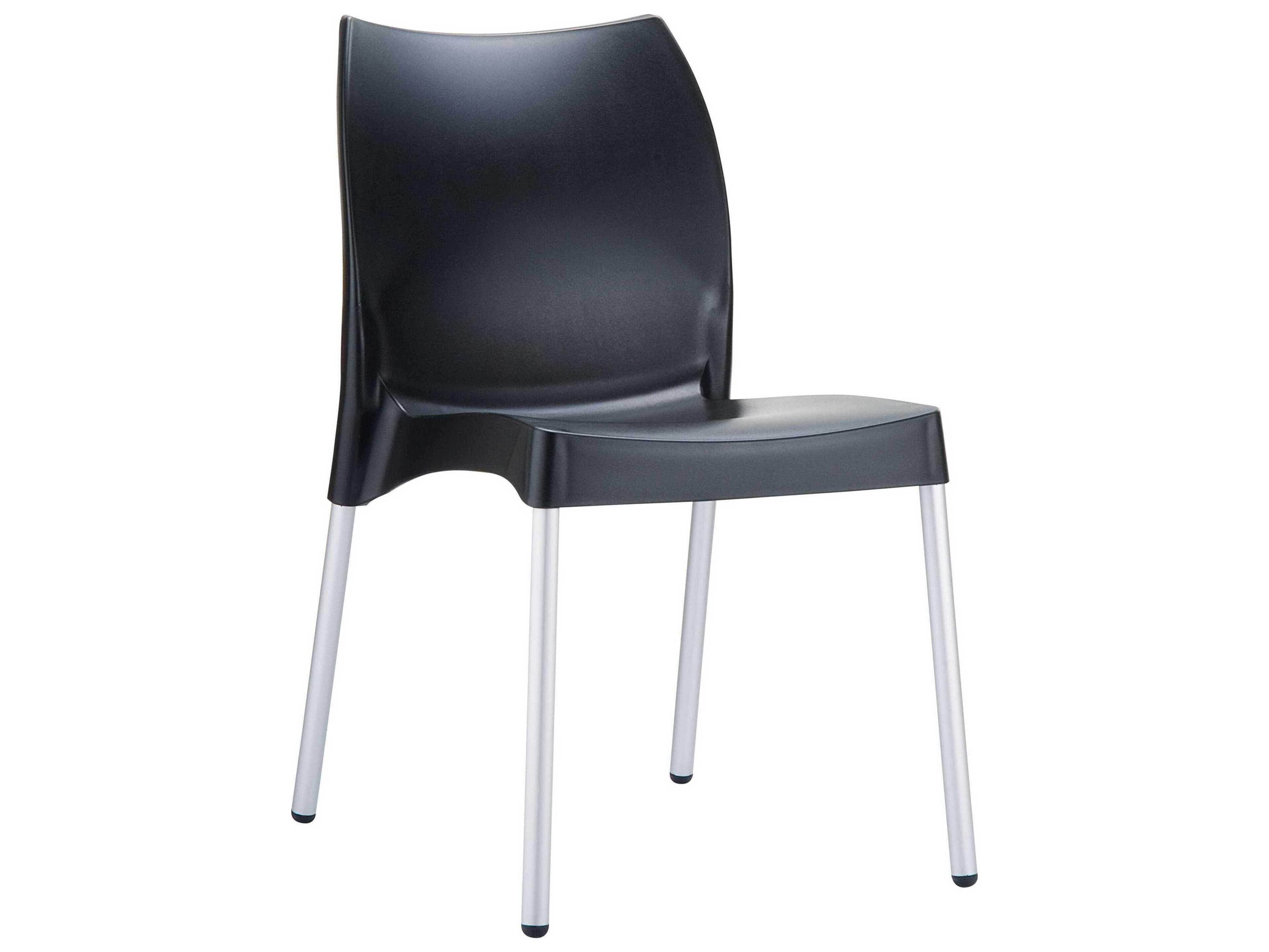 Vita Black Resin Dining Chair