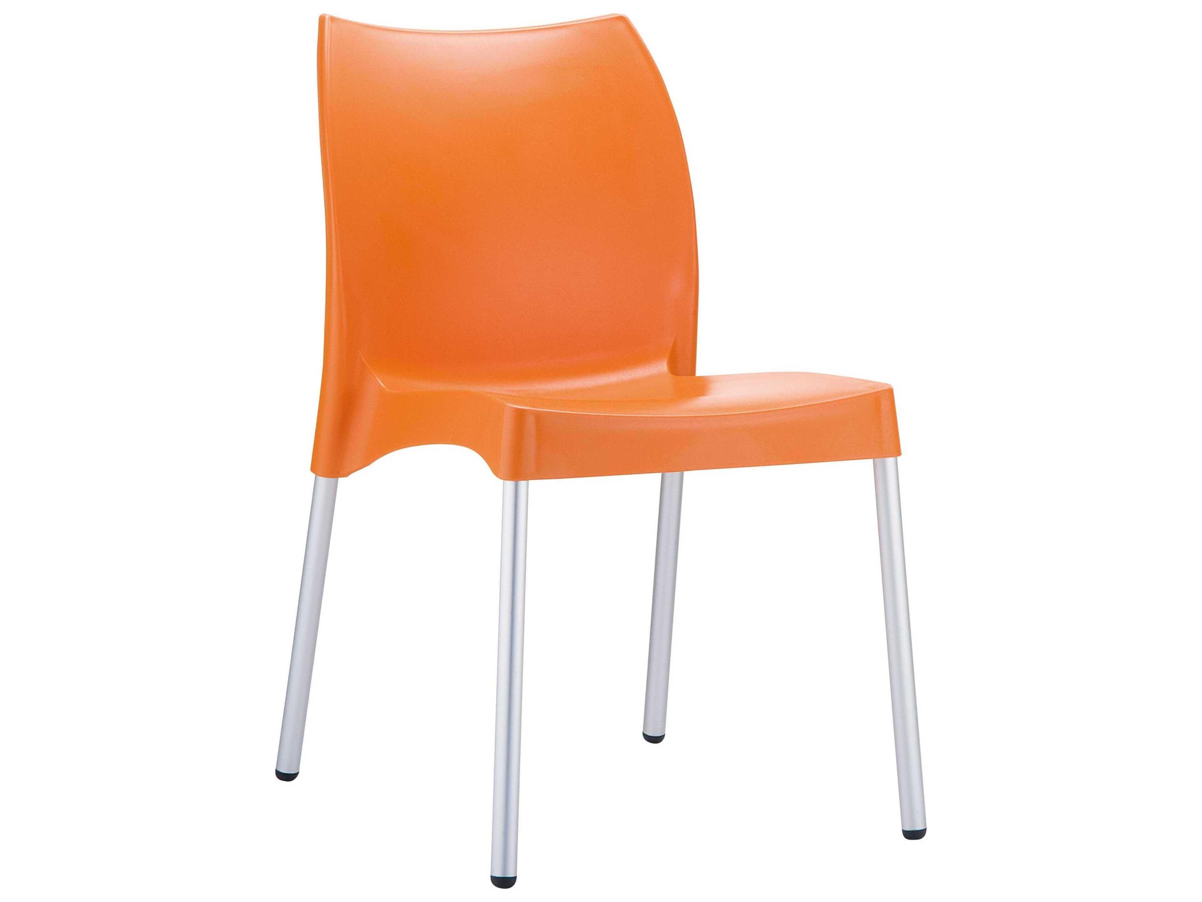 Vita Orange Resin Dining Chair
