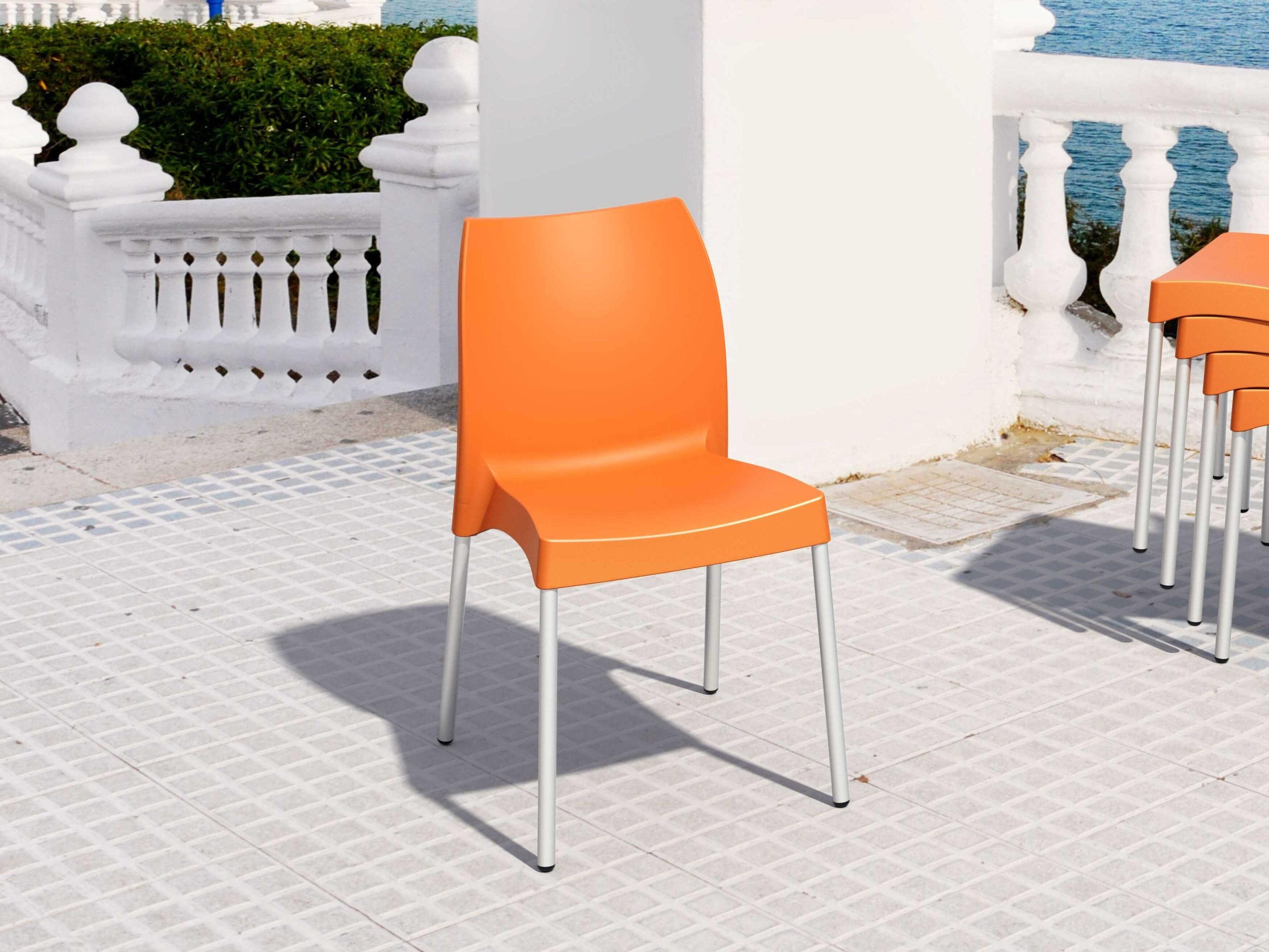 Compamia Vita Orange Resin Dining Chair