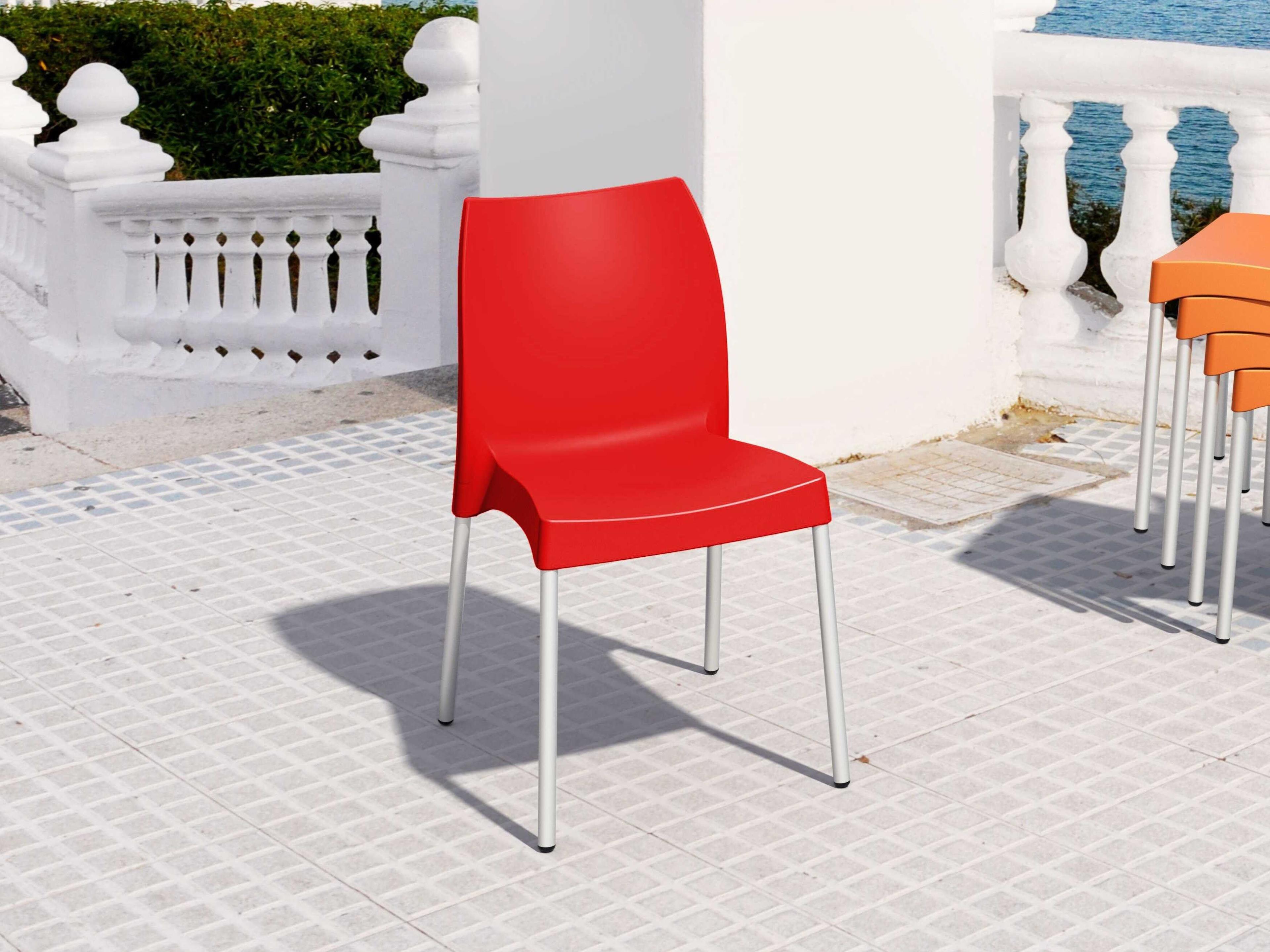 Compamia Vita Red Resin Dining Chair