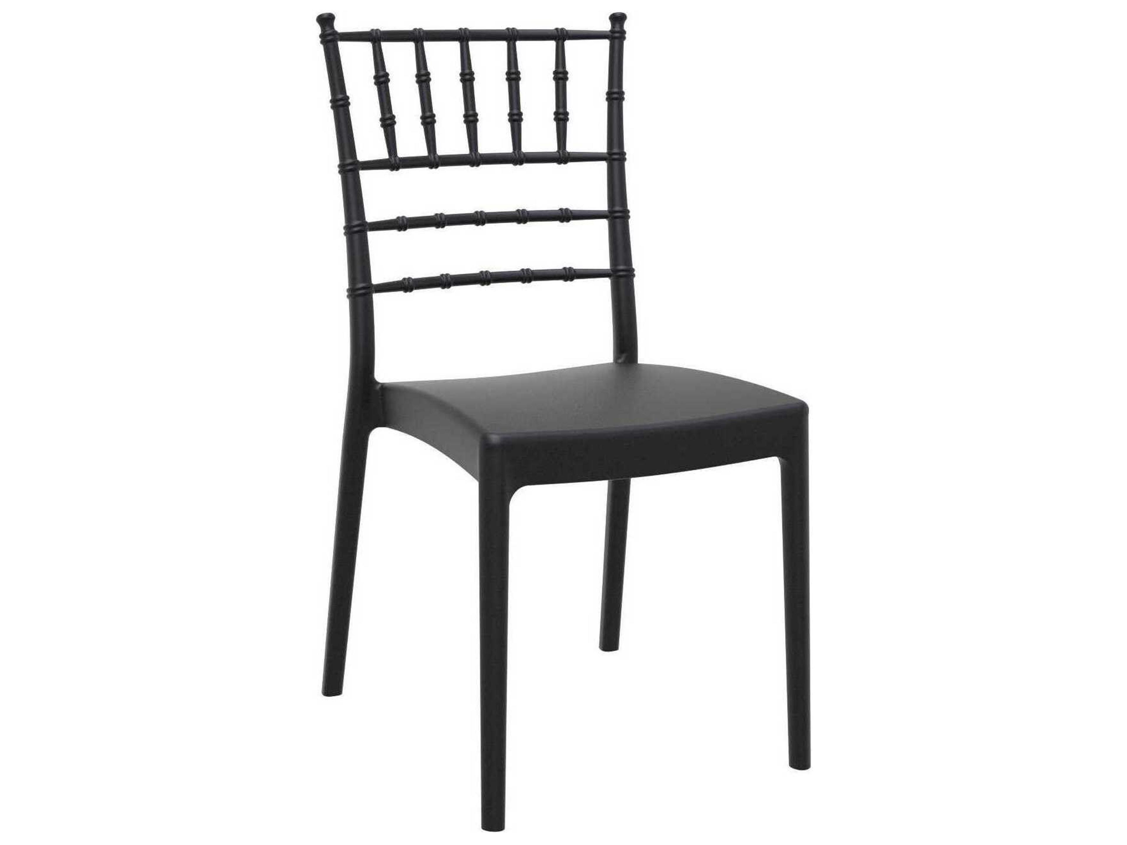 Josephine Black Polypropylene Resin Dining Chair