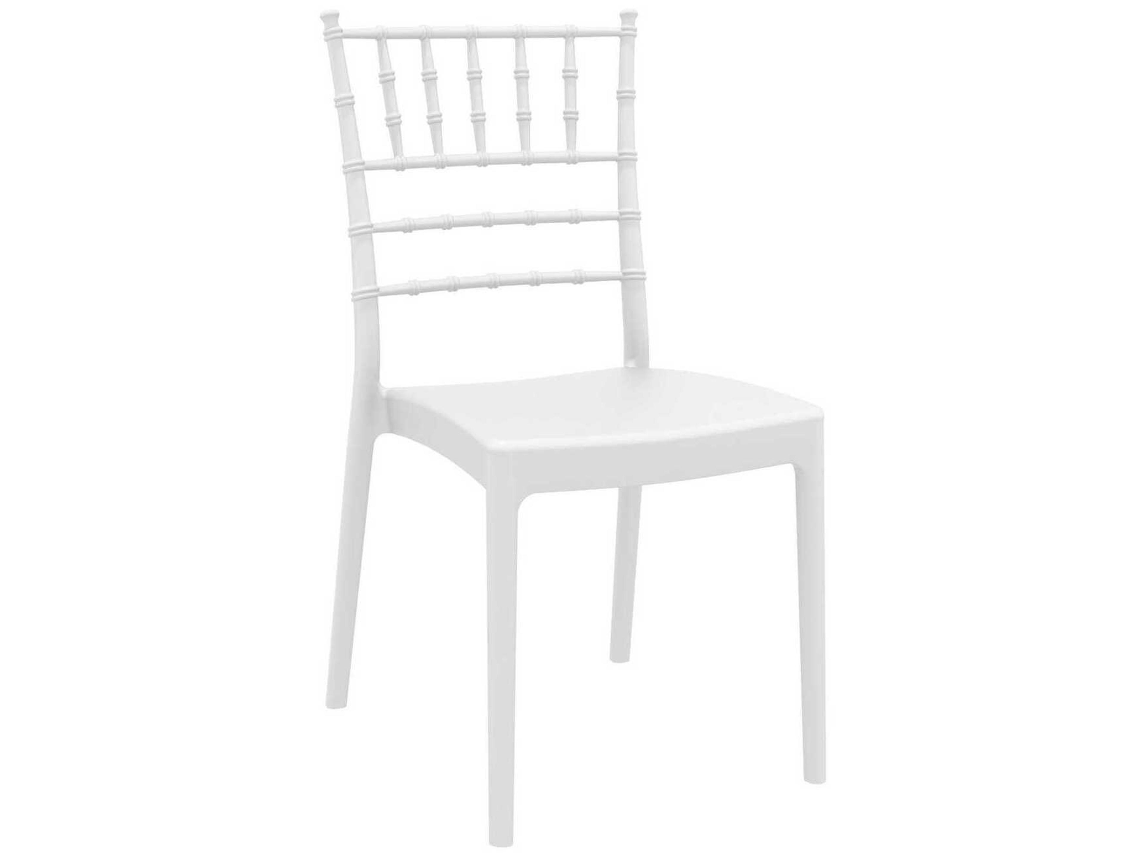 Josephine White Polypropylene Resin Dining Chair