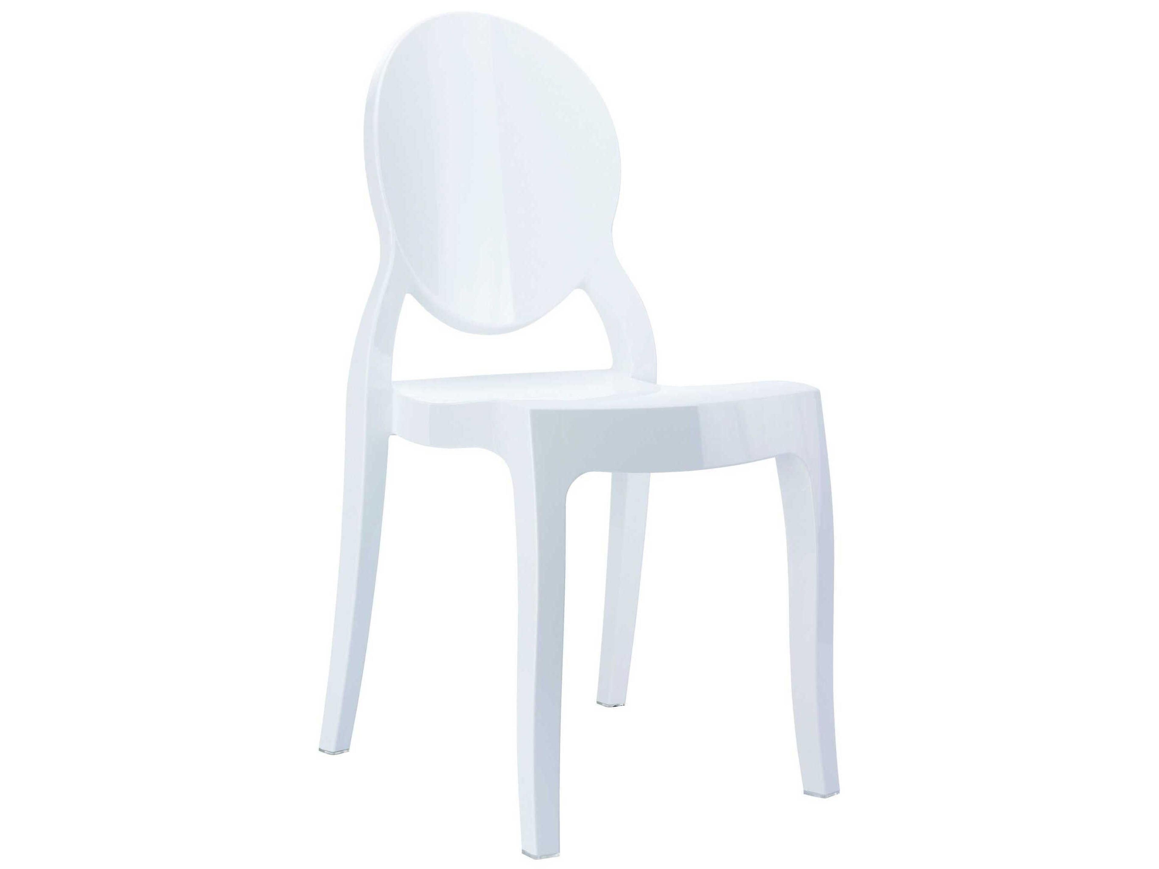 Elizabeth Kids Glossy White Dining Chair