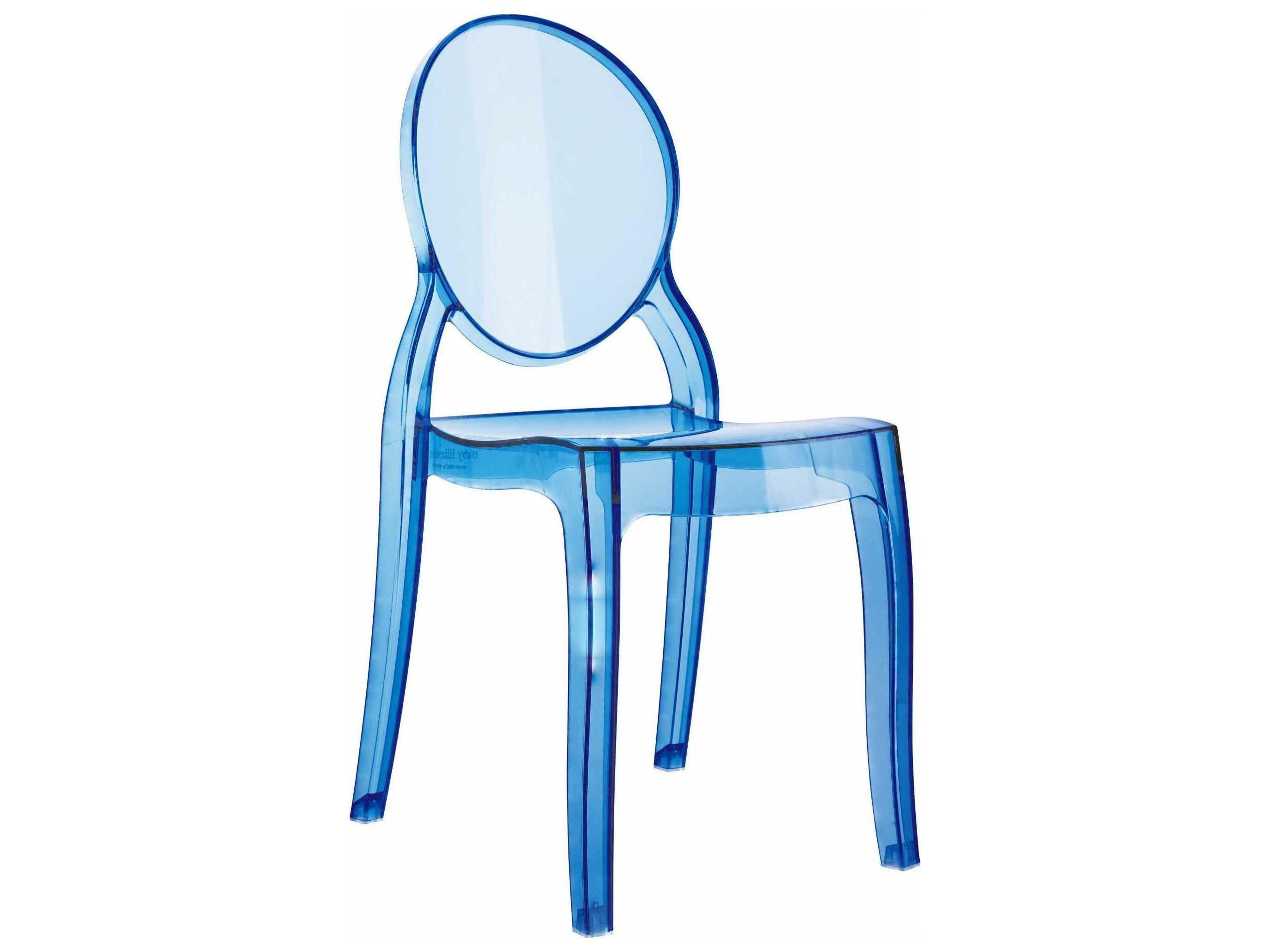 Elizabeth Kids Transparent Blue Dining Chair