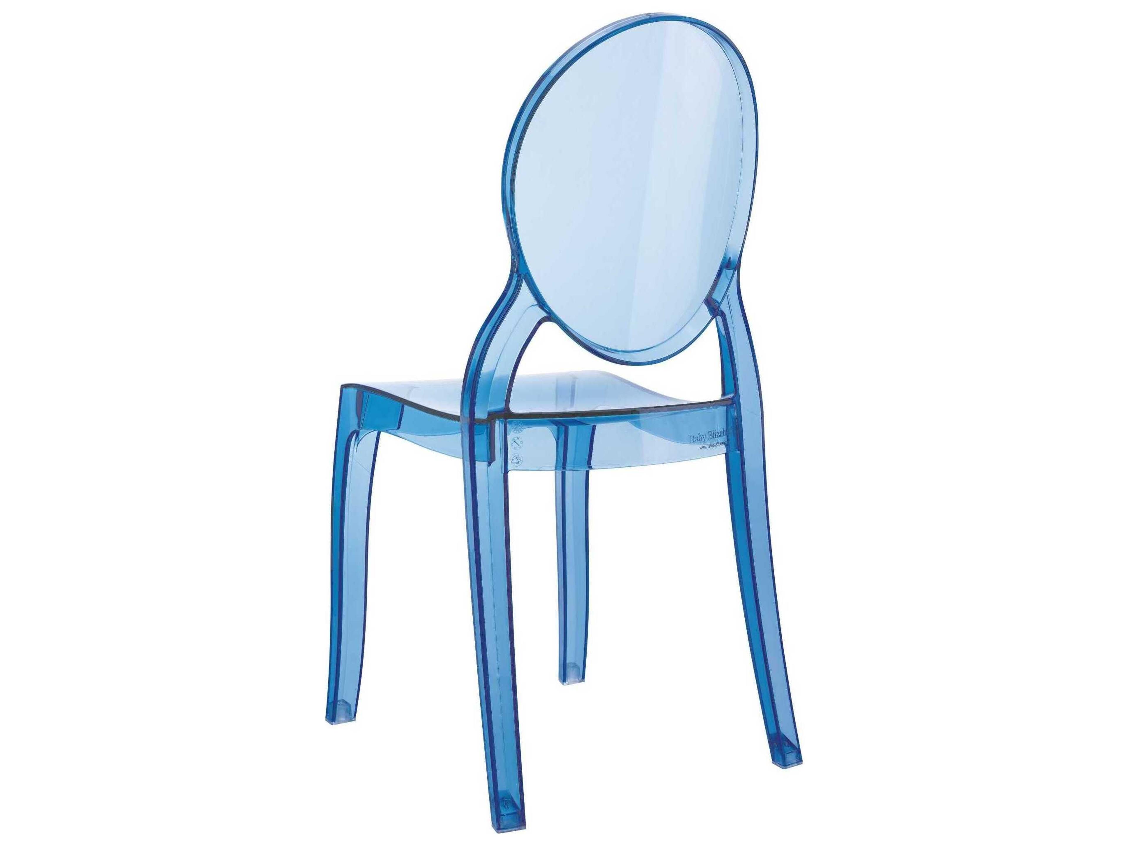 Compamia Elizabeth Kids Transparent Blue Dining Chair