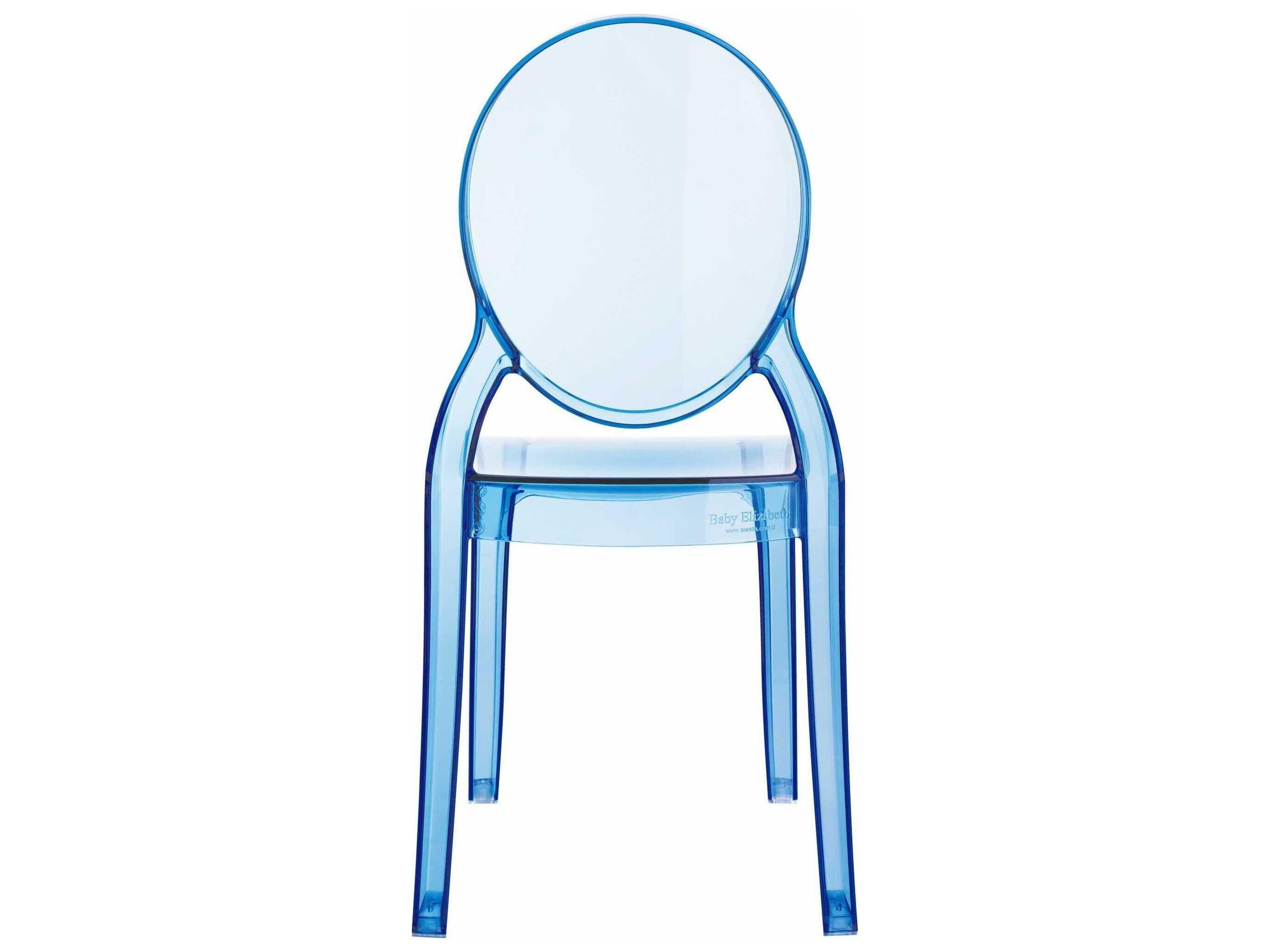 Compamia Elizabeth Kids Transparent Blue Dining Chair
