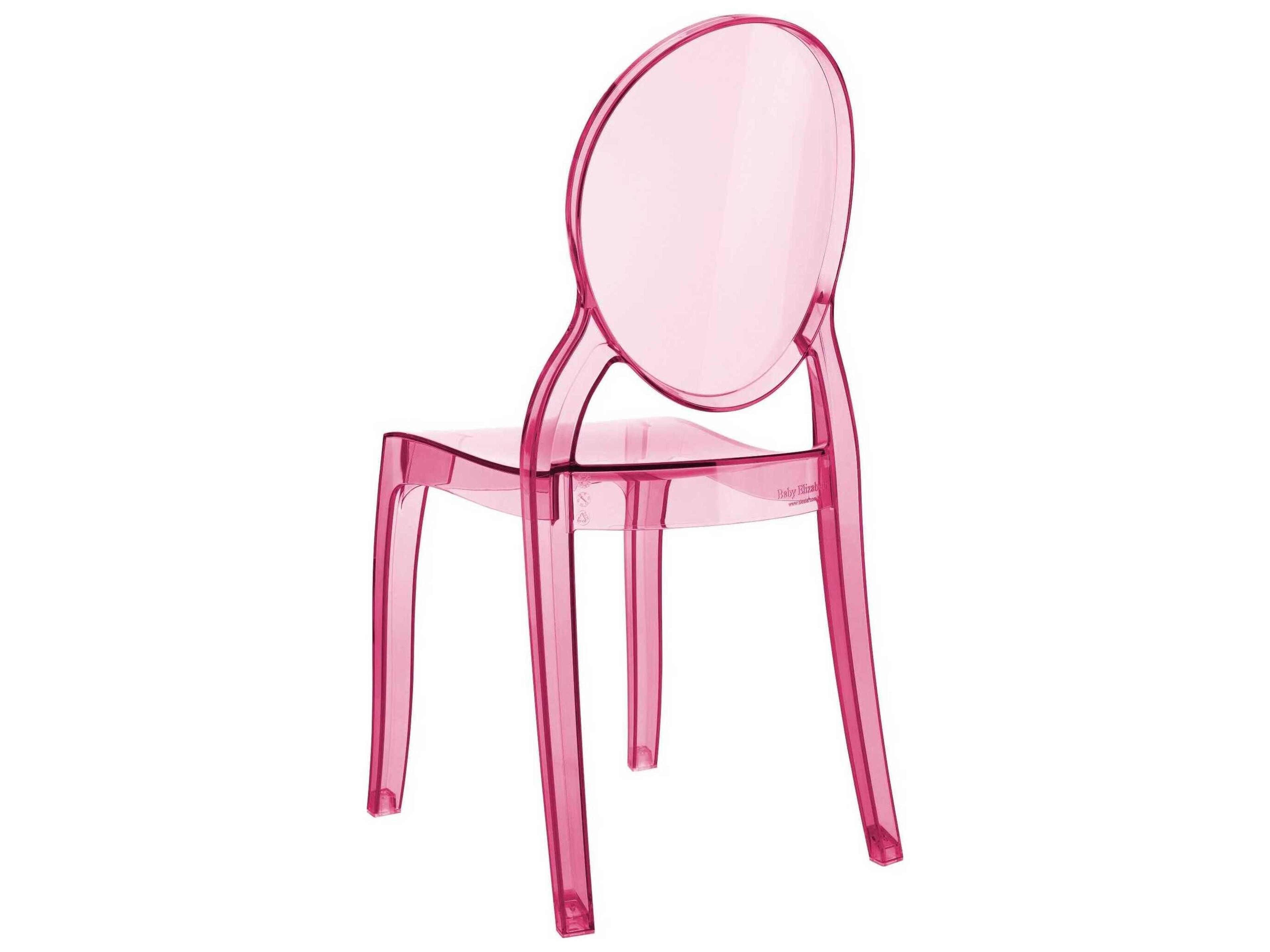 Compamia Elizabeth Kids Transparent Pink Dining Chair