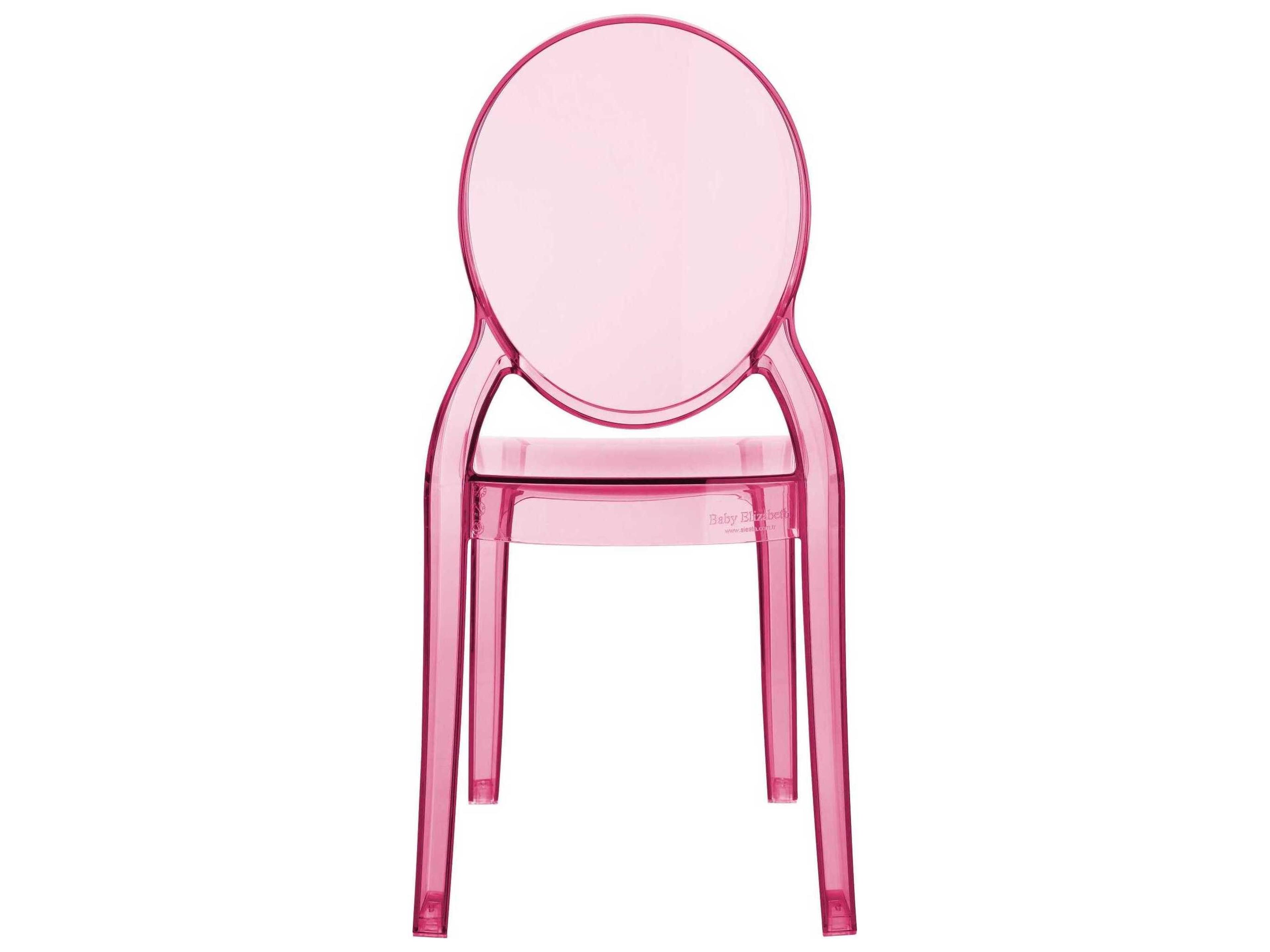 Compamia Elizabeth Kids Transparent Pink Dining Chair