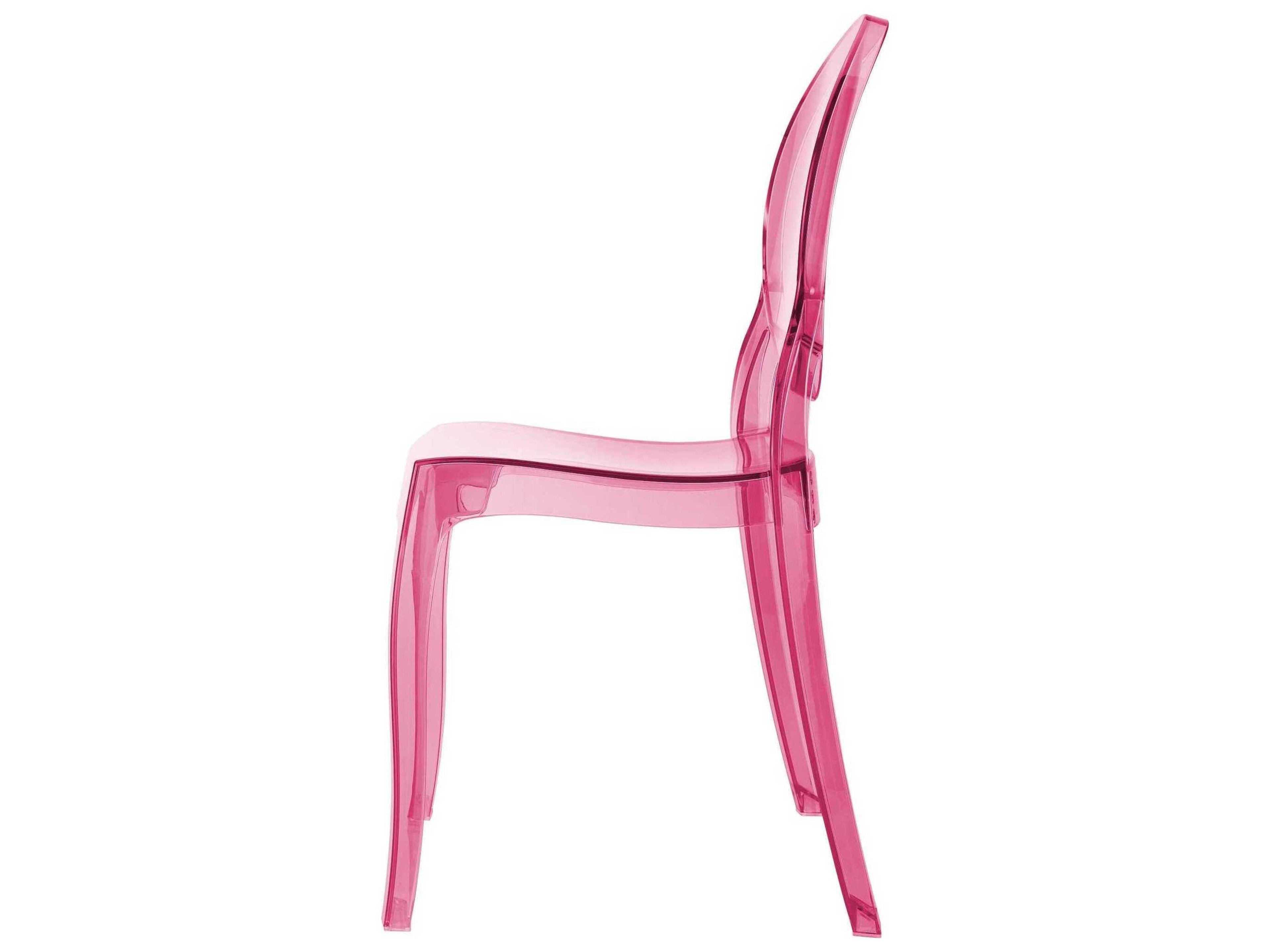 Compamia Elizabeth Kids Transparent Pink Dining Chair