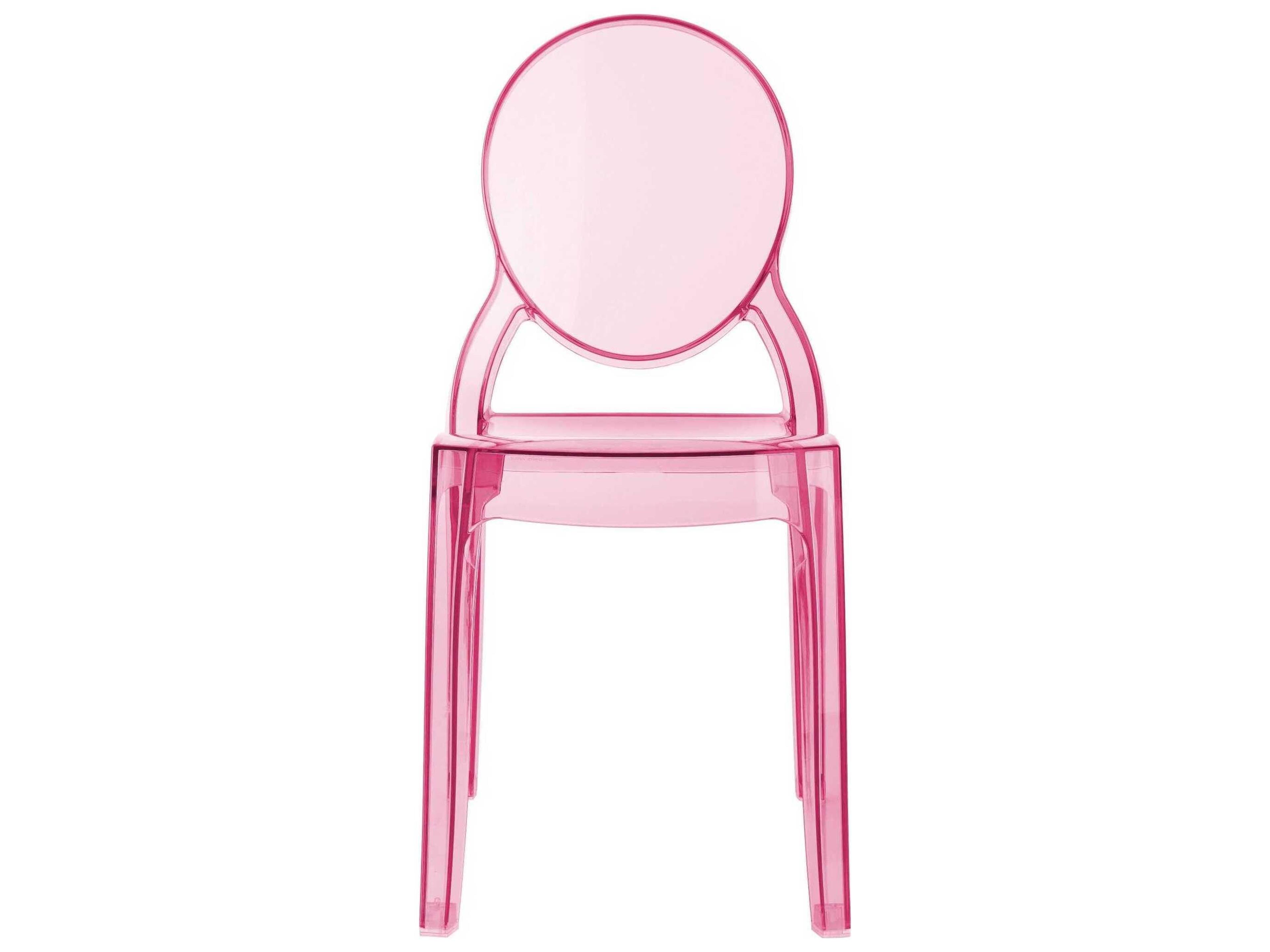 Compamia Elizabeth Kids Transparent Pink Dining Chair