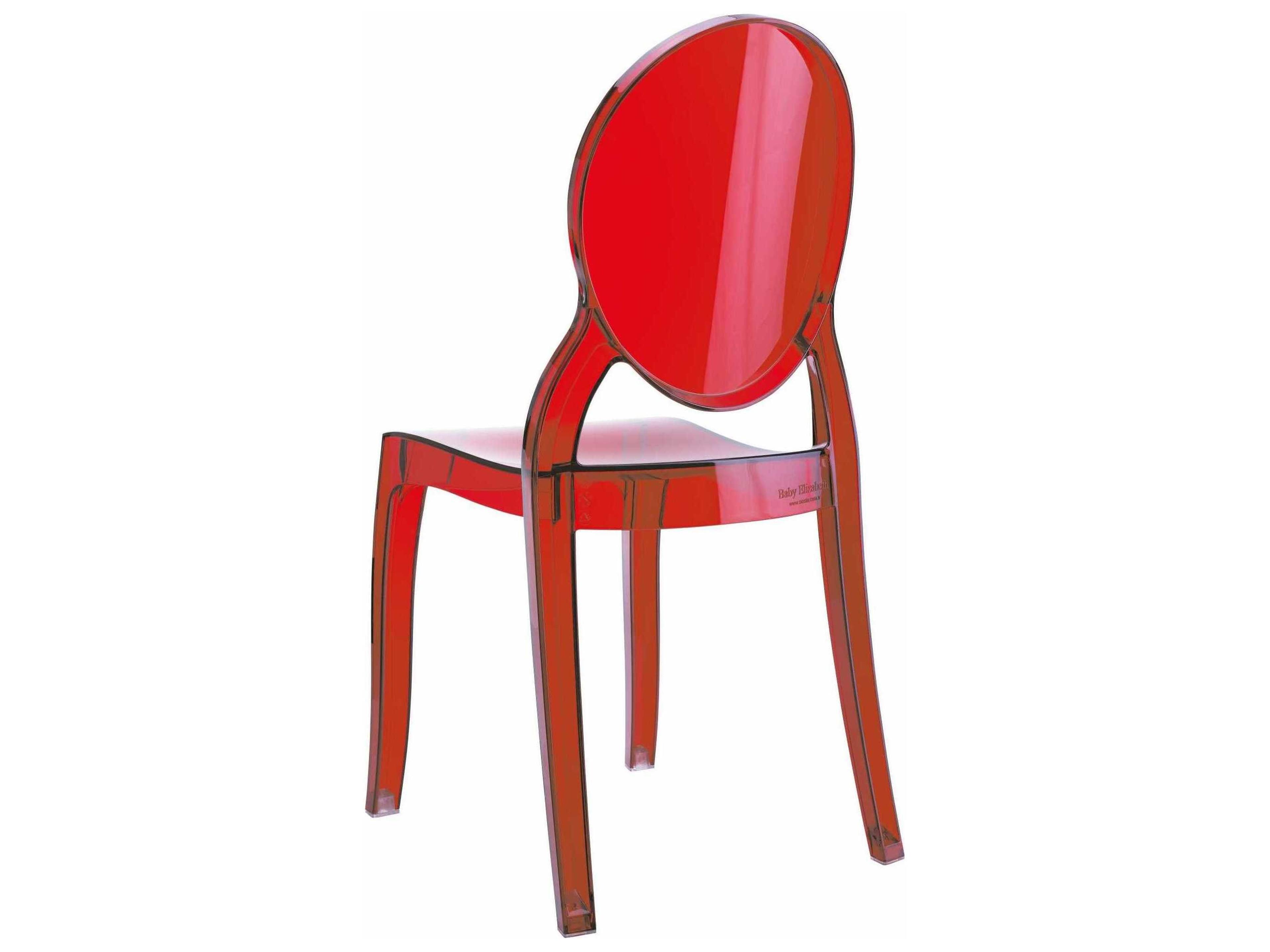 Compamia Elizabeth Kids Transparent Red Dining Chair
