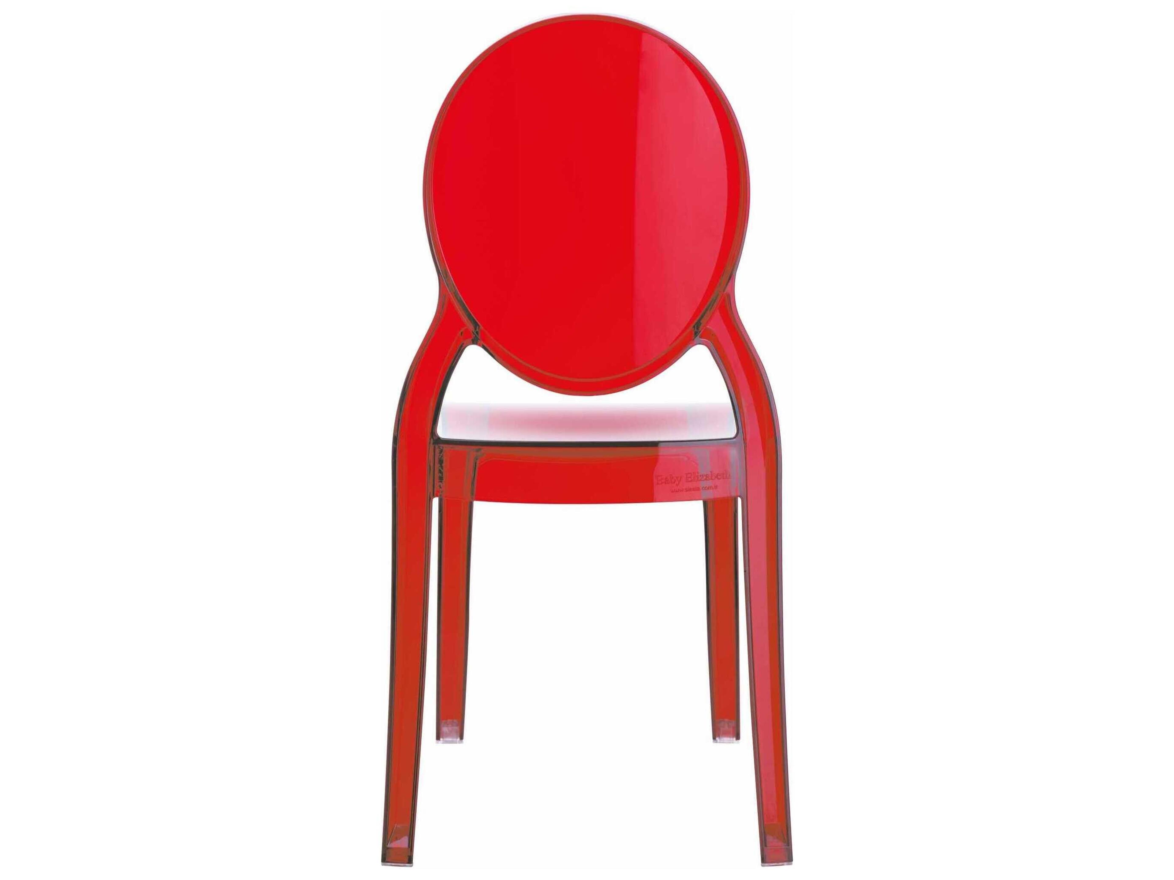 Compamia Elizabeth Kids Transparent Red Dining Chair
