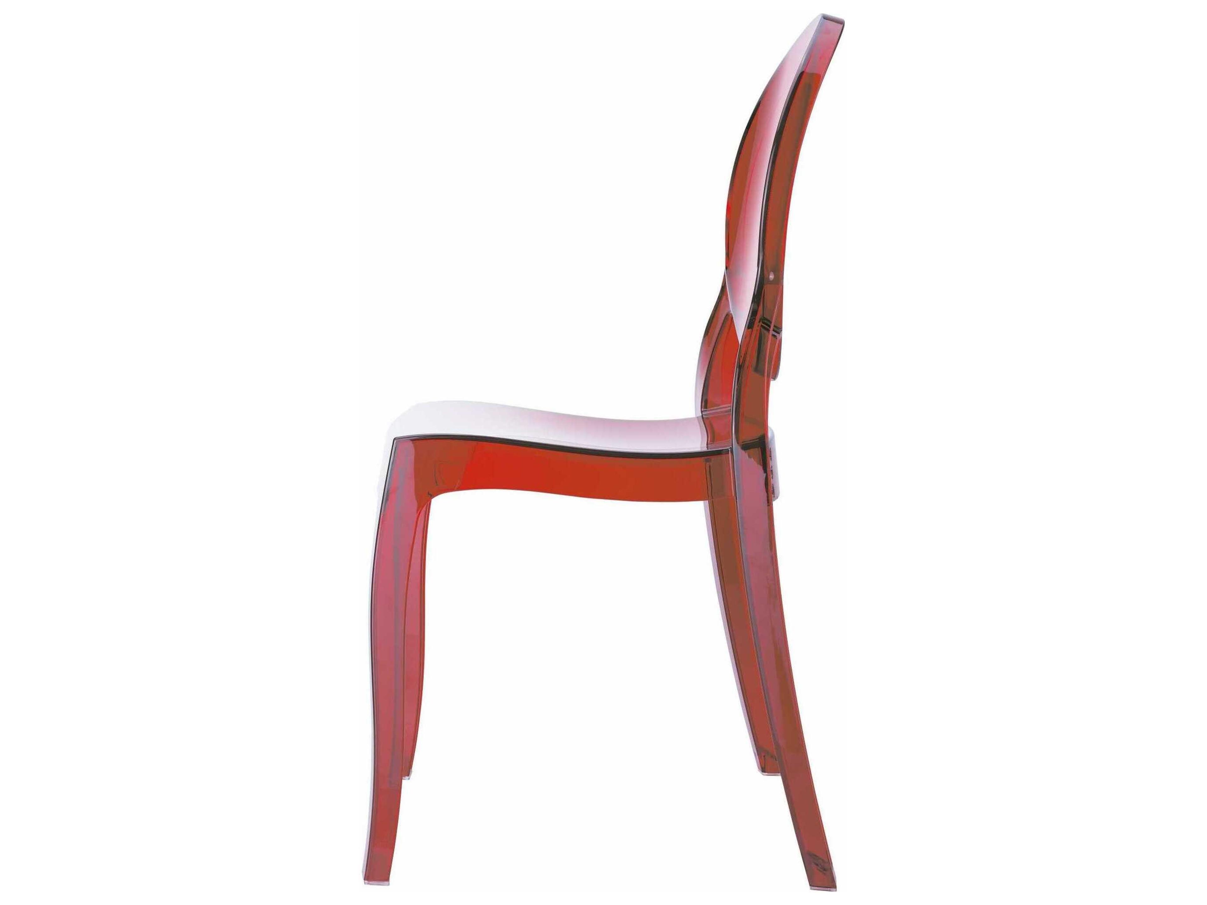 Compamia Elizabeth Kids Transparent Red Dining Chair