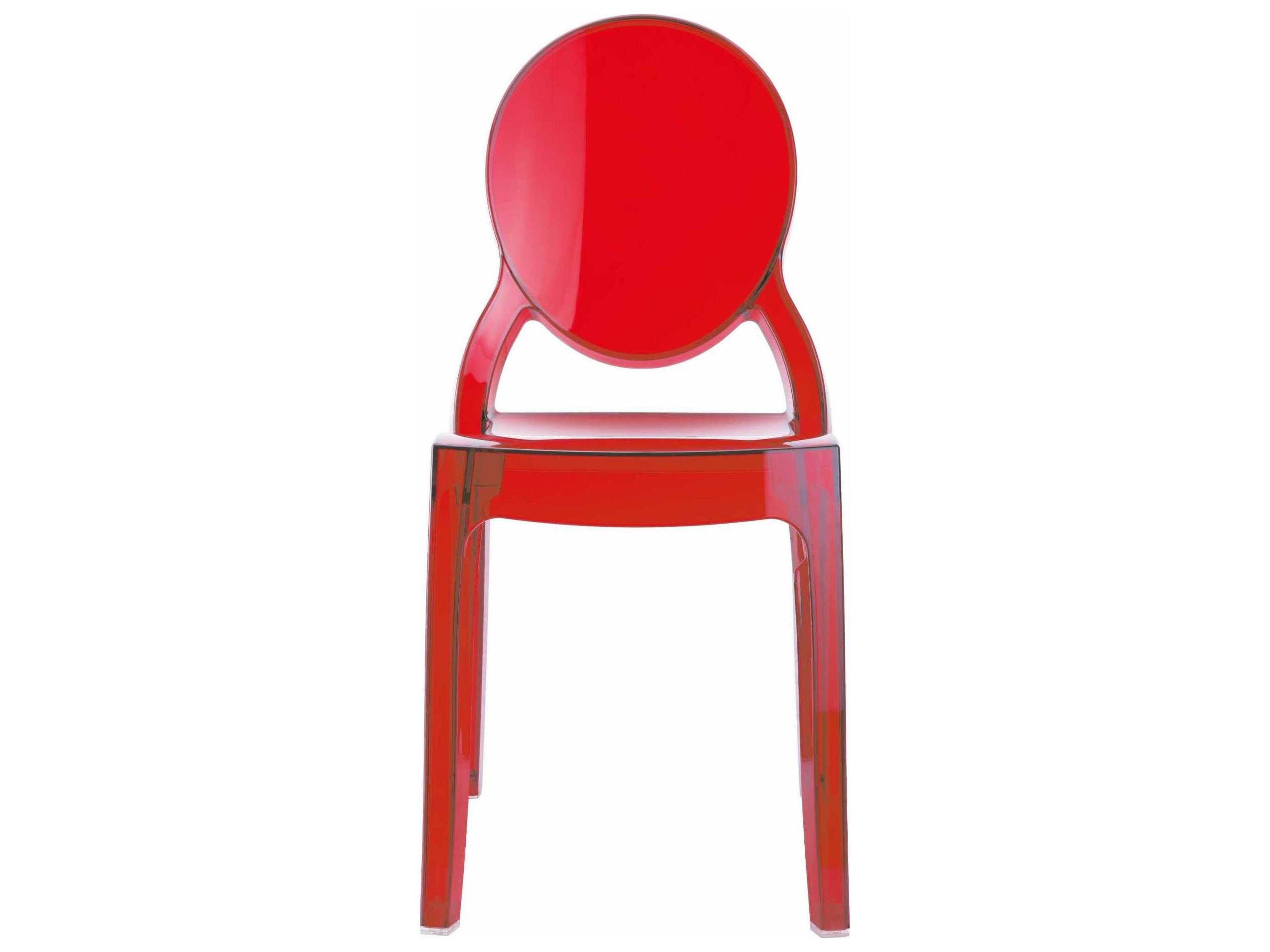 Compamia Elizabeth Kids Transparent Red Dining Chair