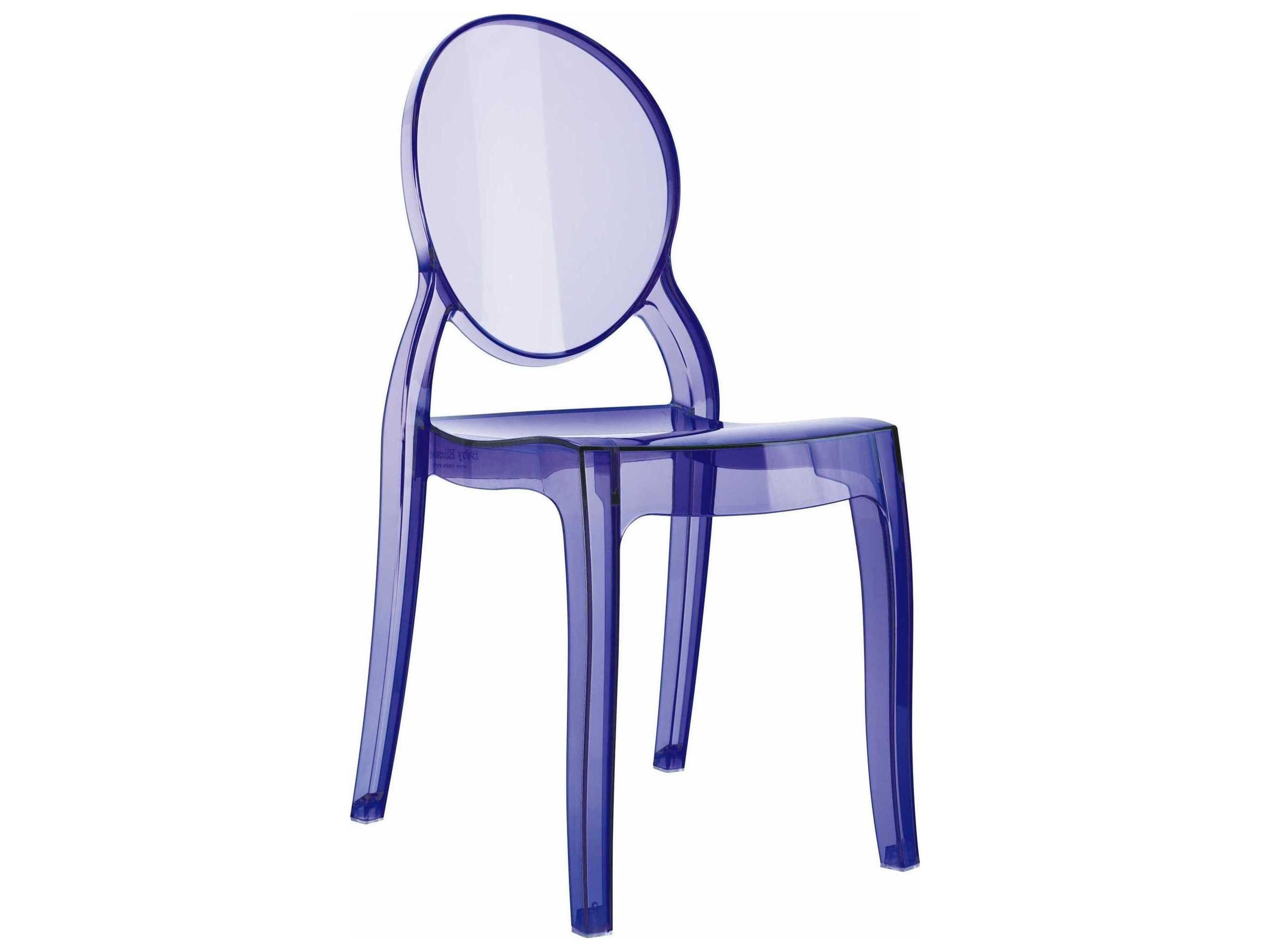 Elizabeth Kids Transparent Violet Dining Chair