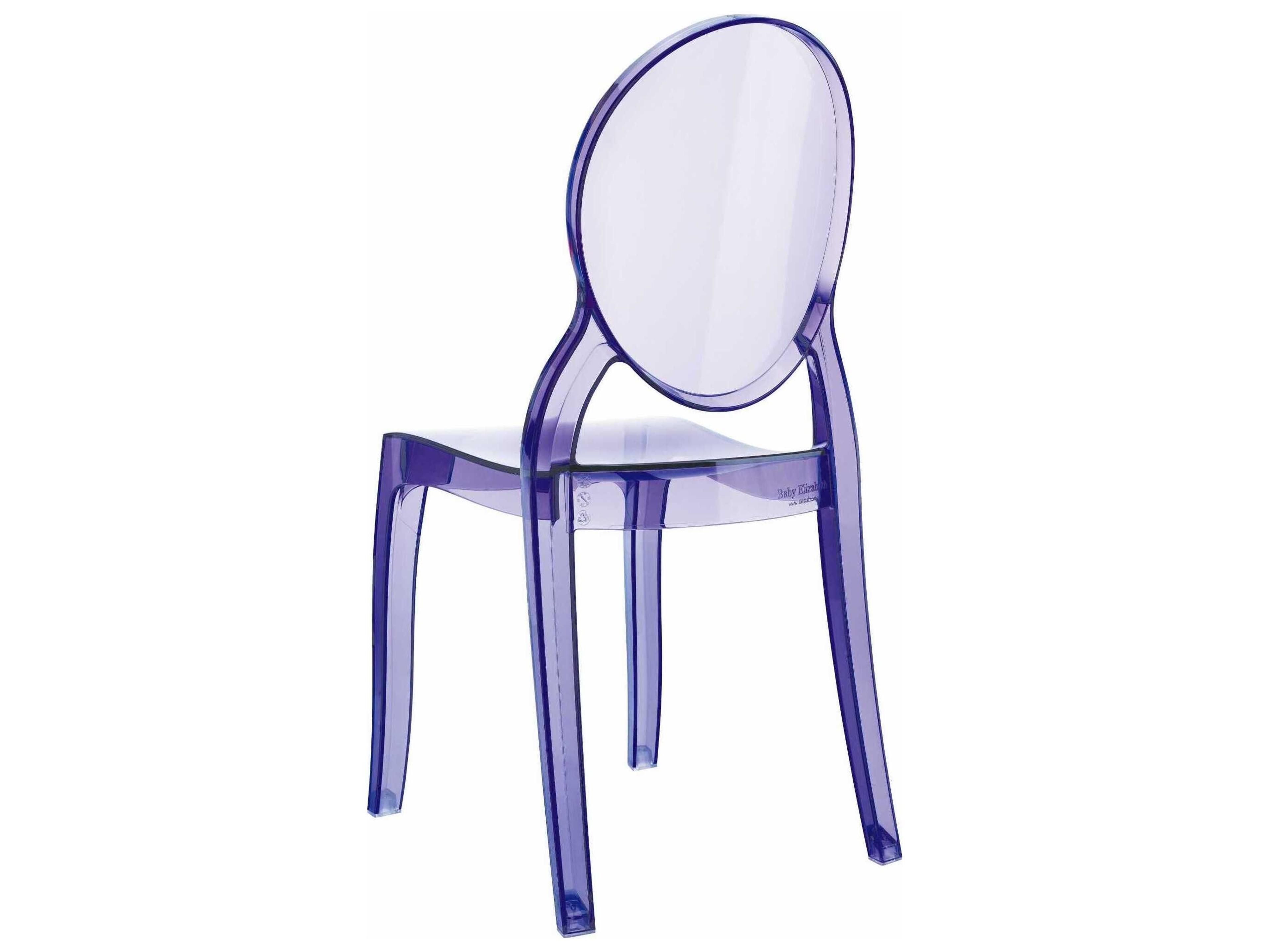 Compamia Elizabeth Kids Transparent Violet Dining Chair