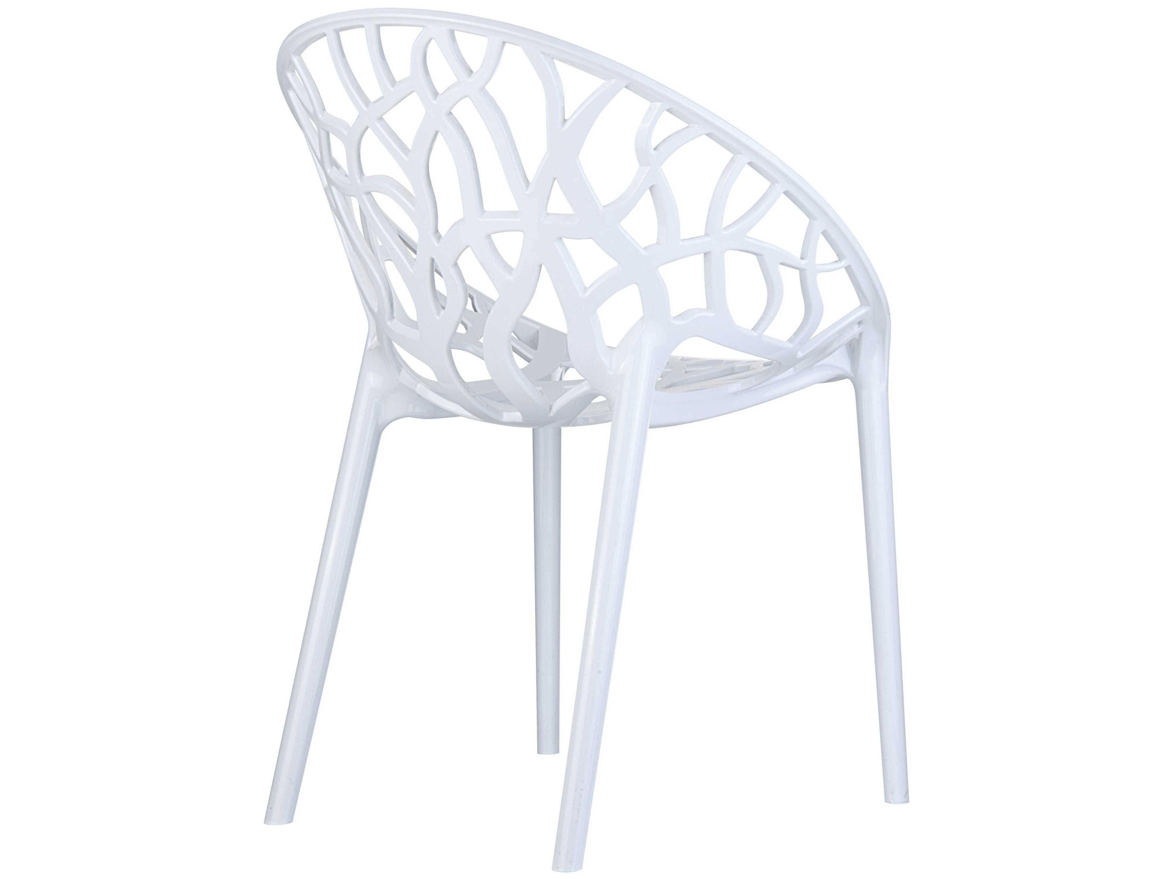 Compamia Crystal Glossy White Dining Chair