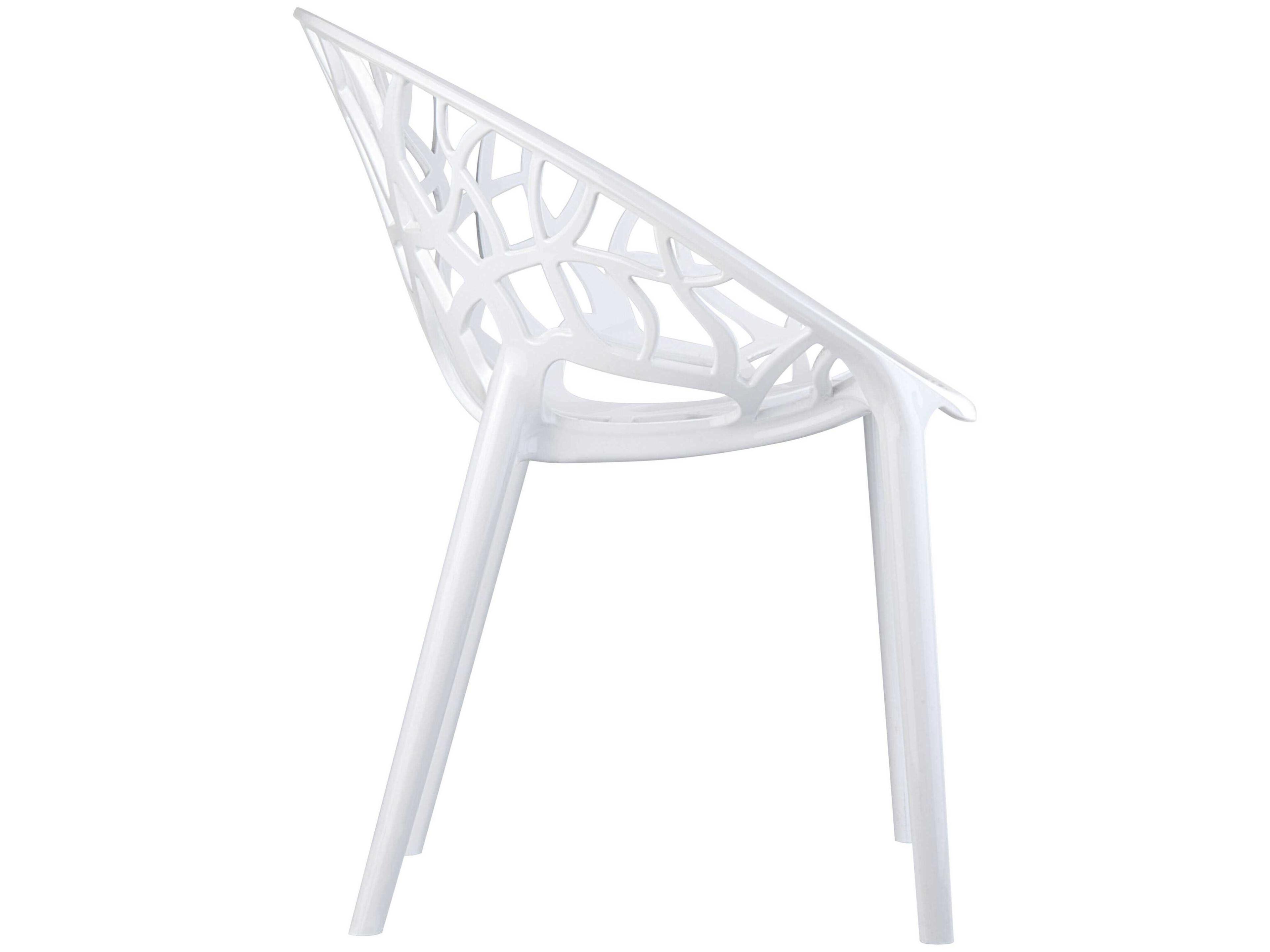 Compamia Crystal Glossy White Dining Chair