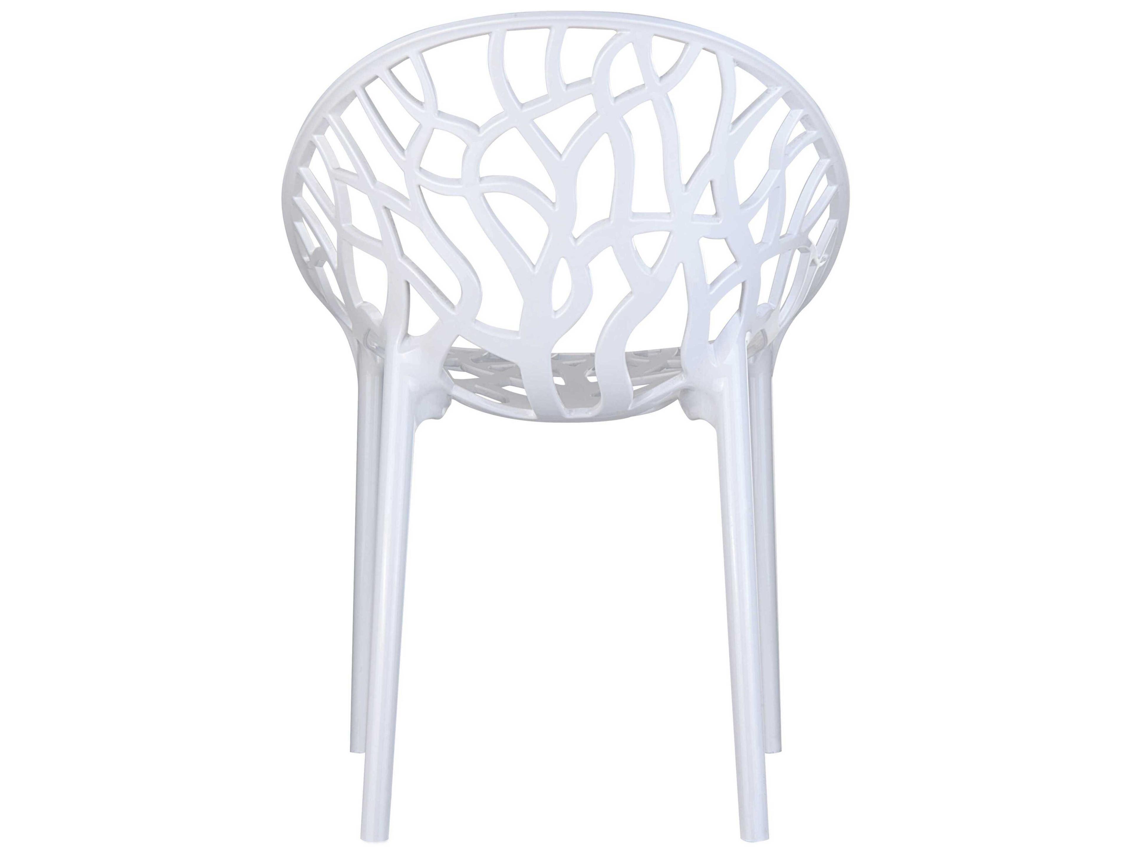 Compamia Crystal Glossy White Dining Chair