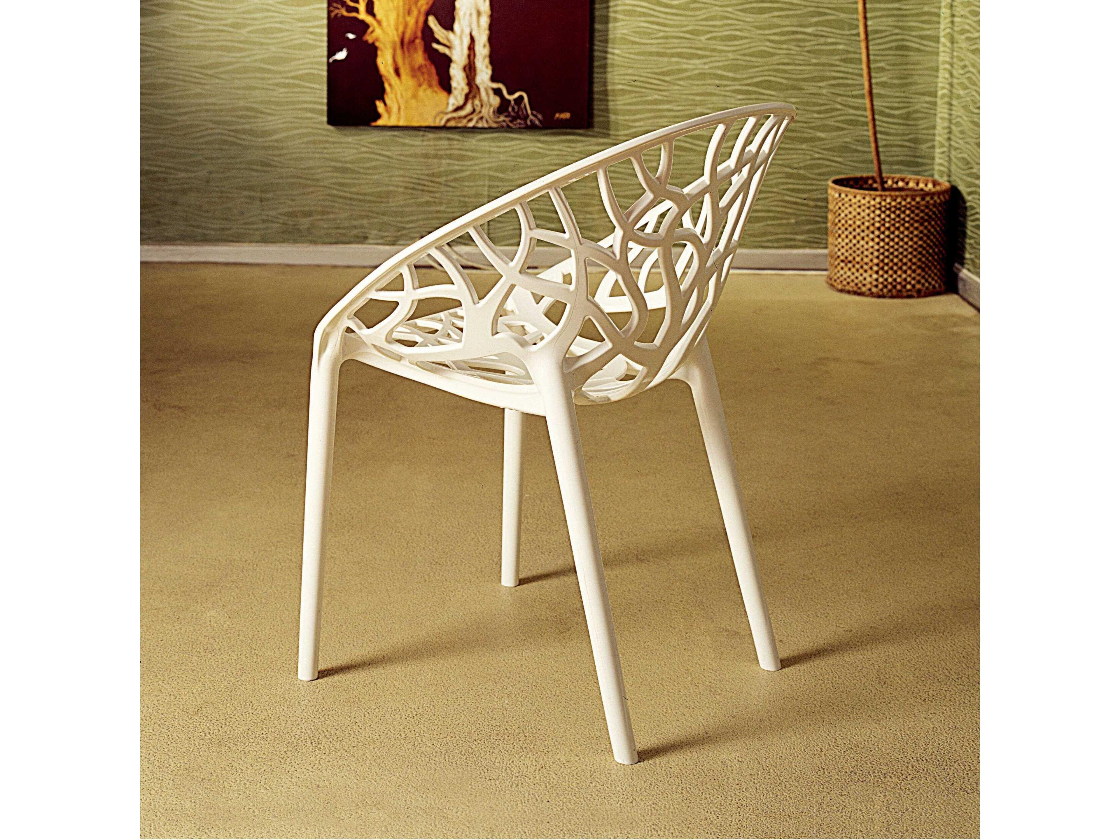 Compamia Crystal Glossy White Dining Chair