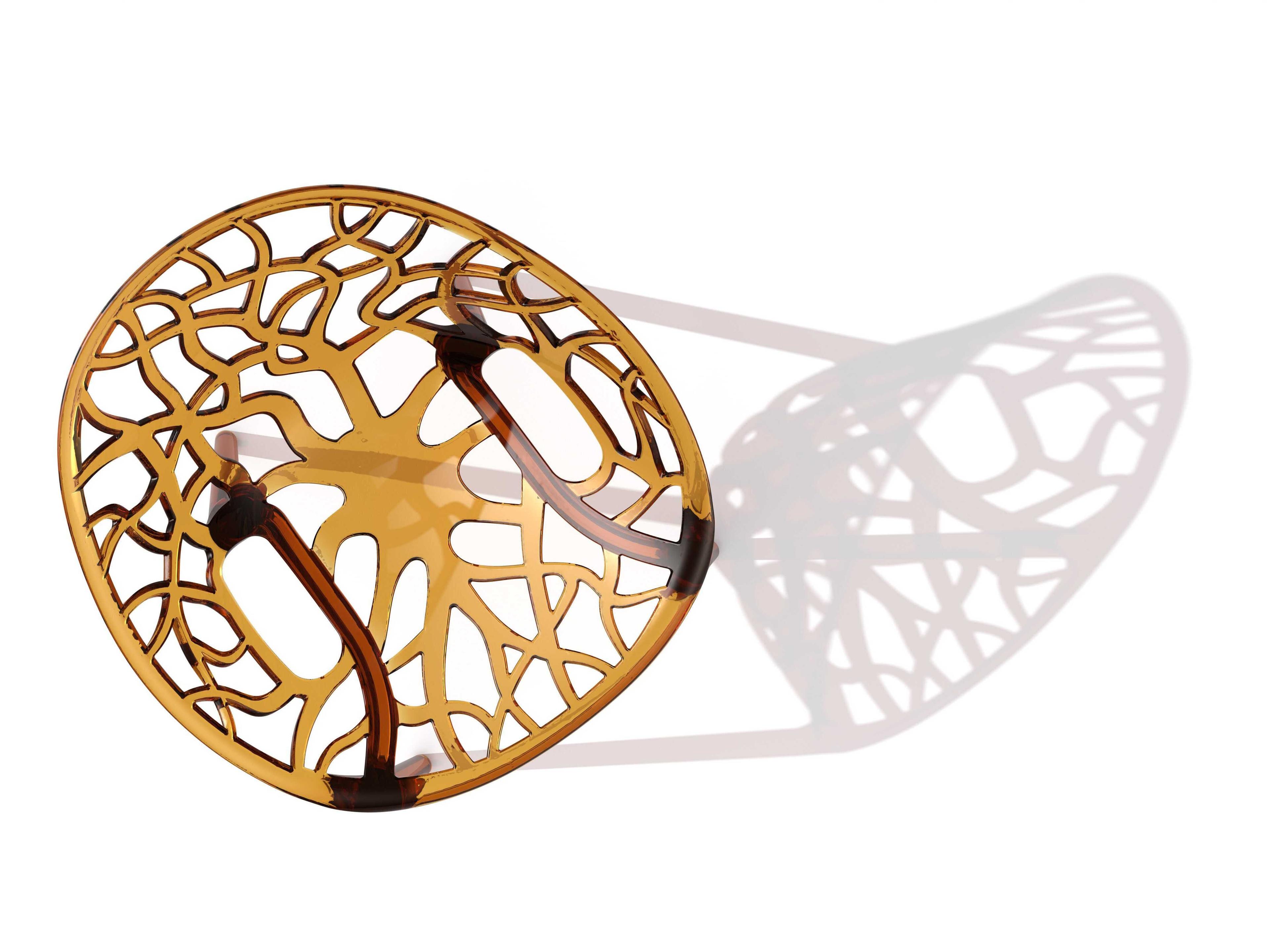 Compamia Crystal Transparent Amber Dining Chair