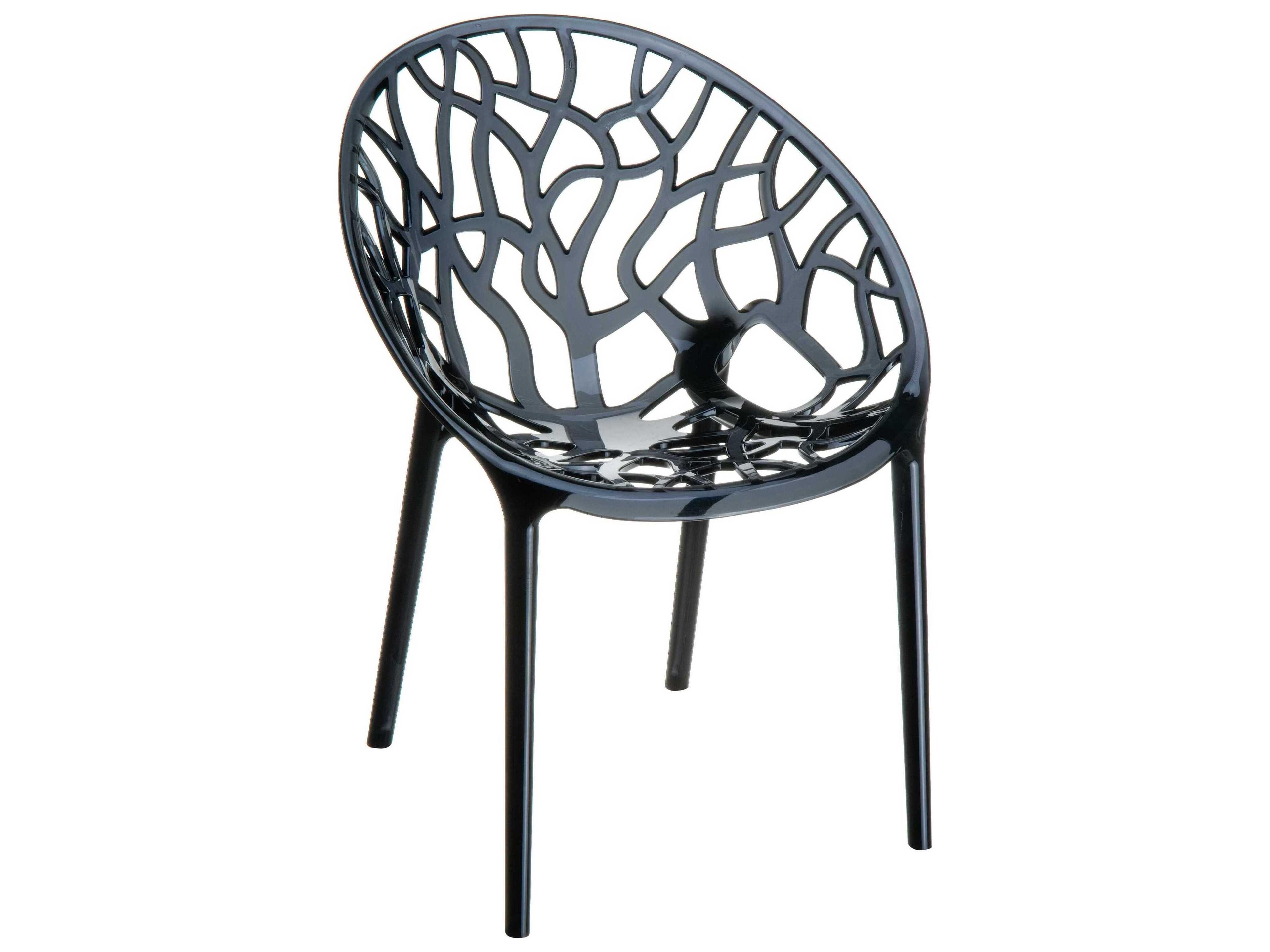 Crystal Transparent Black Dining Chair