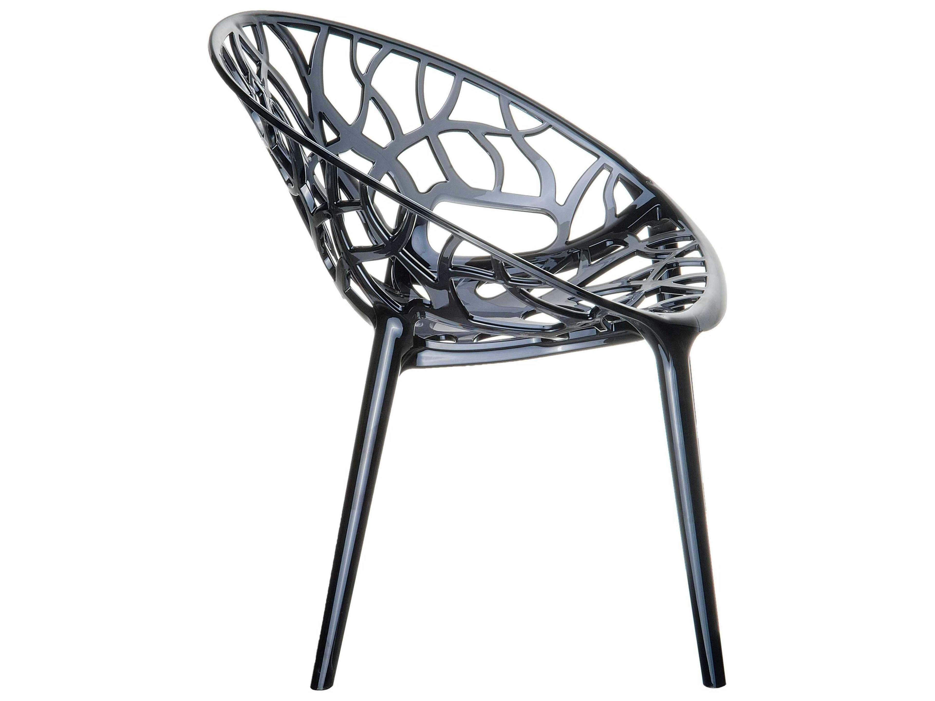 Compamia Crystal Transparent Black Dining Chair