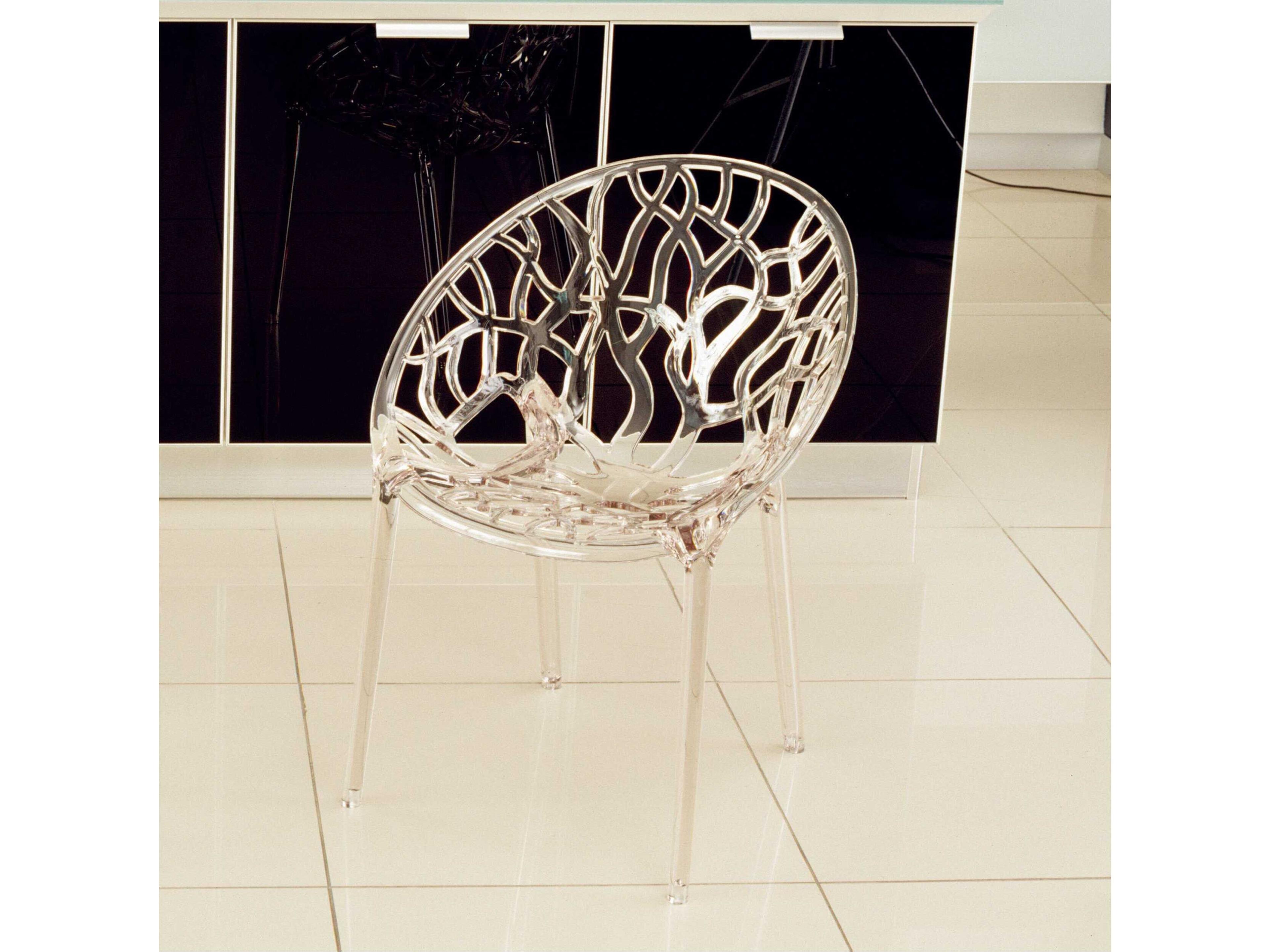 Compamia Crystal Transparent Clear Dining Chair