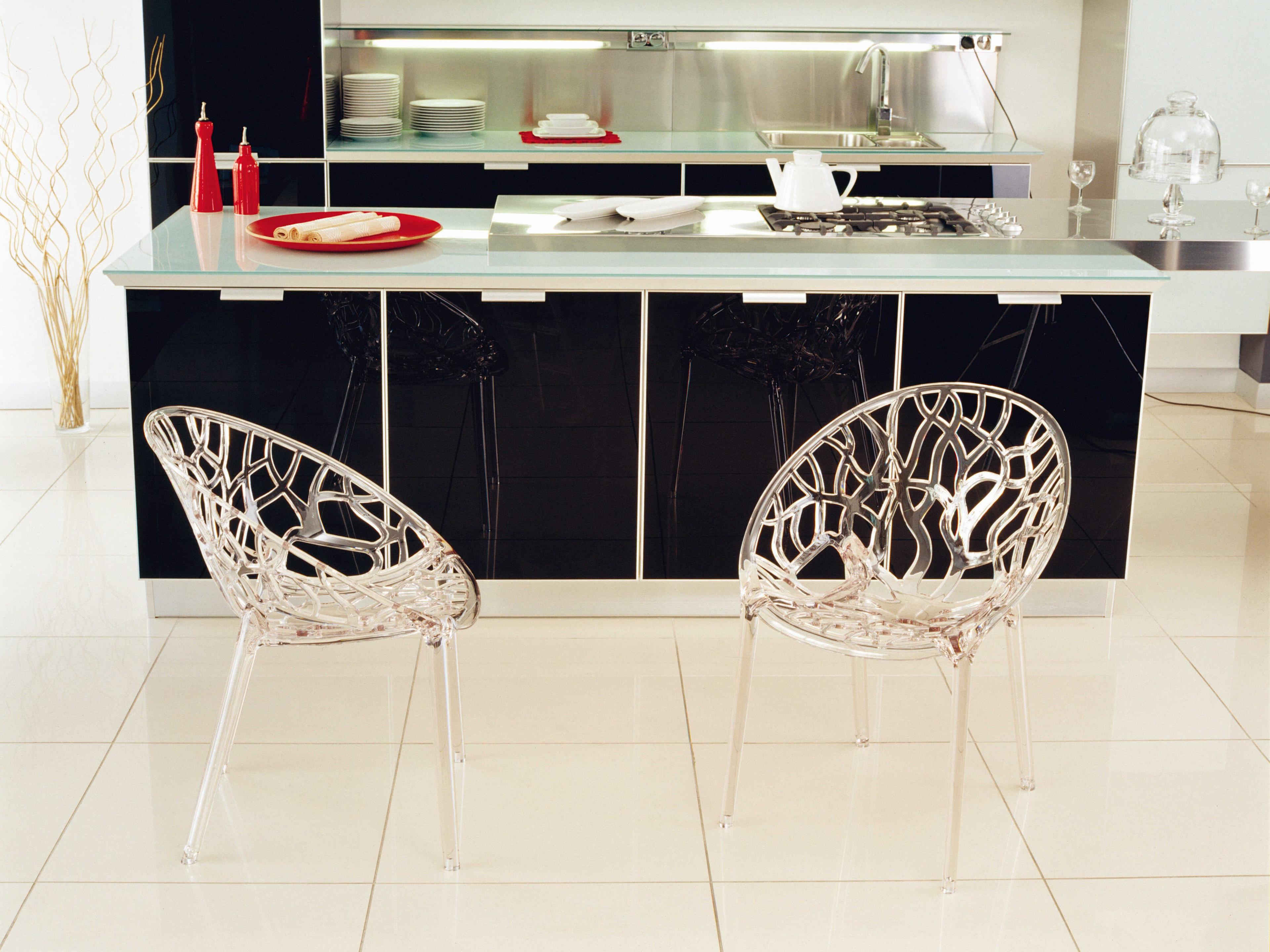 Compamia Crystal Transparent Clear Dining Chair