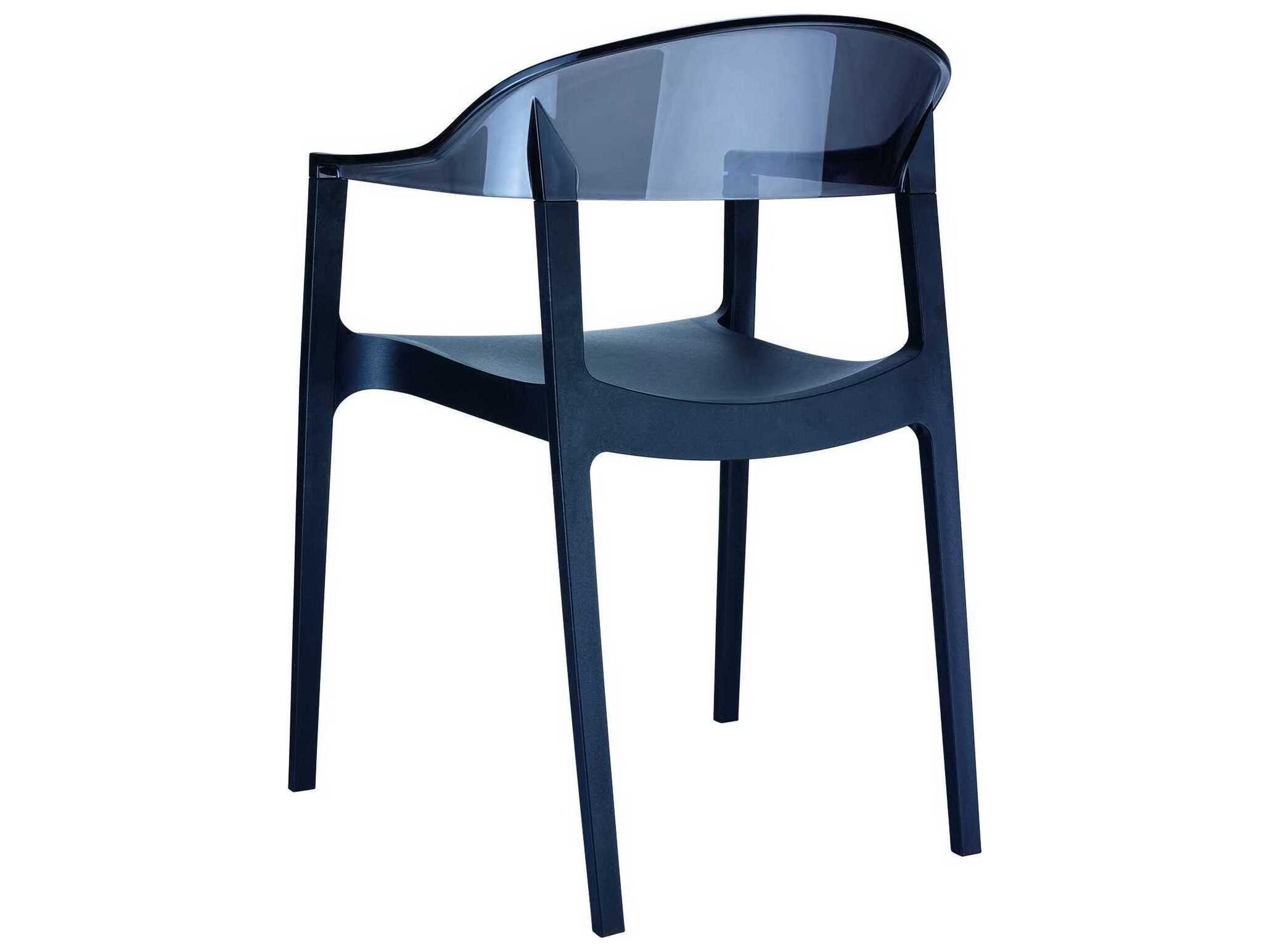 Compamia Carmen Black Transparent Polypropylene Dining Chair