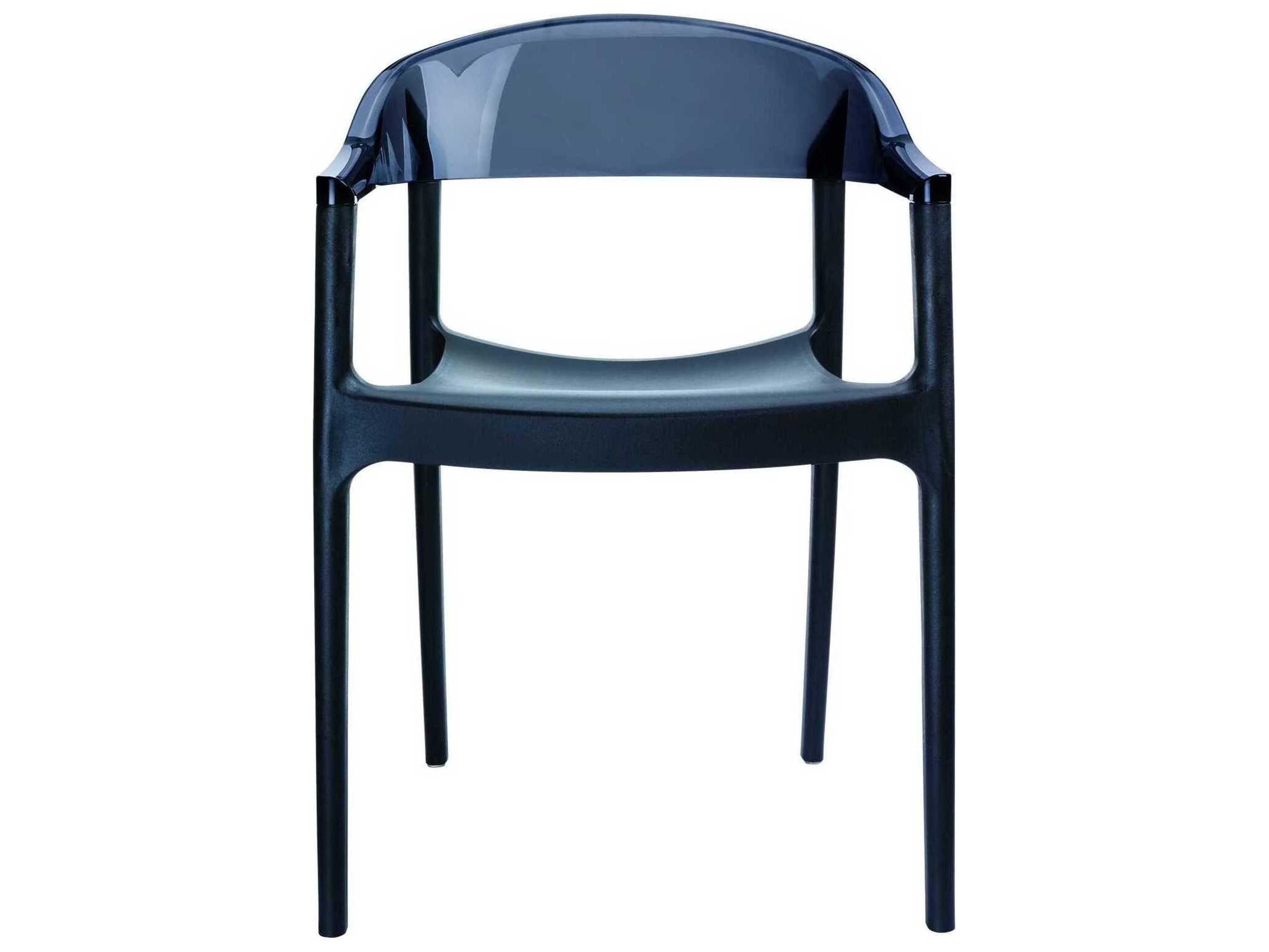 Compamia Carmen Black Transparent Polypropylene Dining Chair