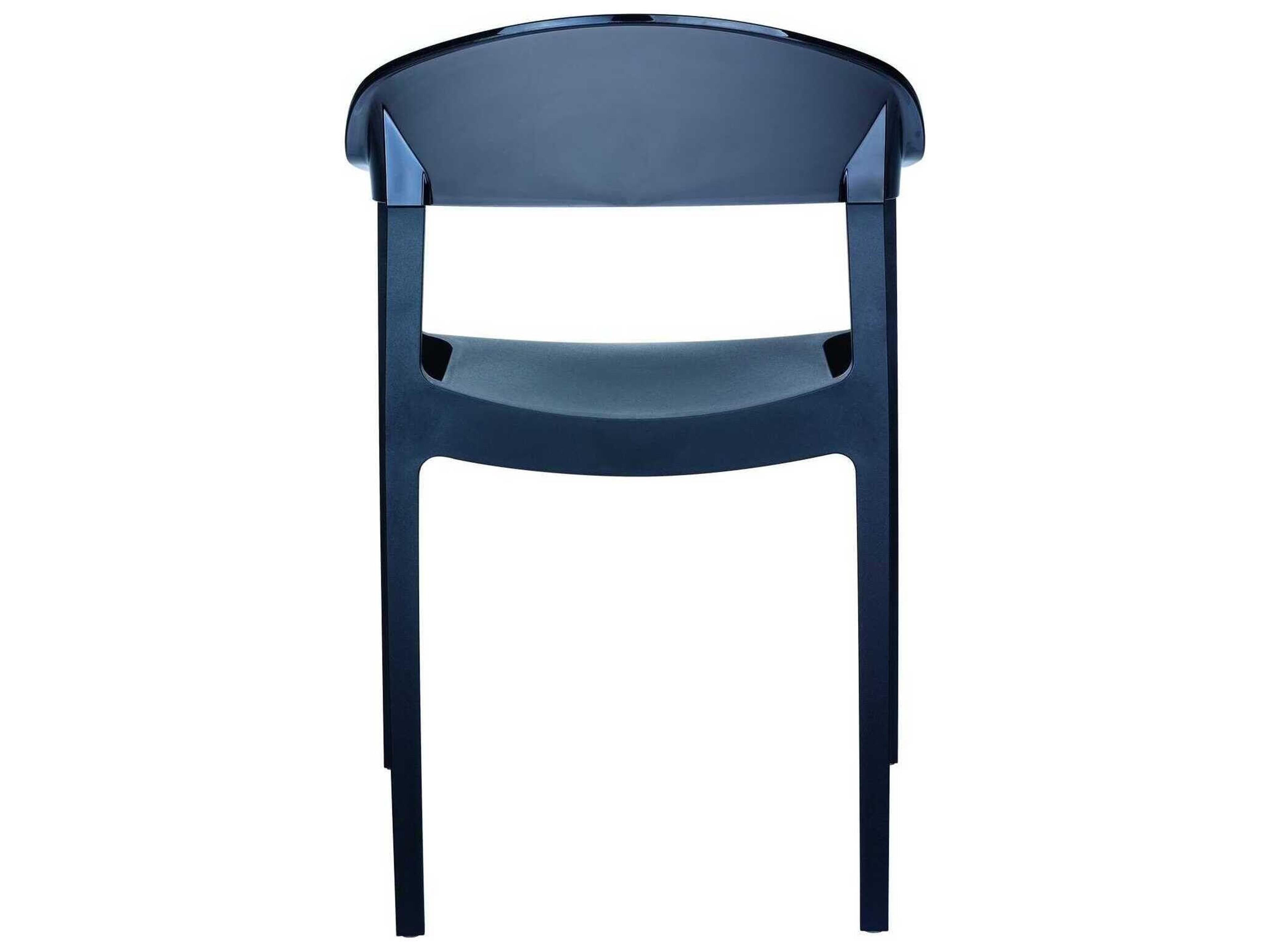 Compamia Carmen Black Transparent Polypropylene Dining Chair