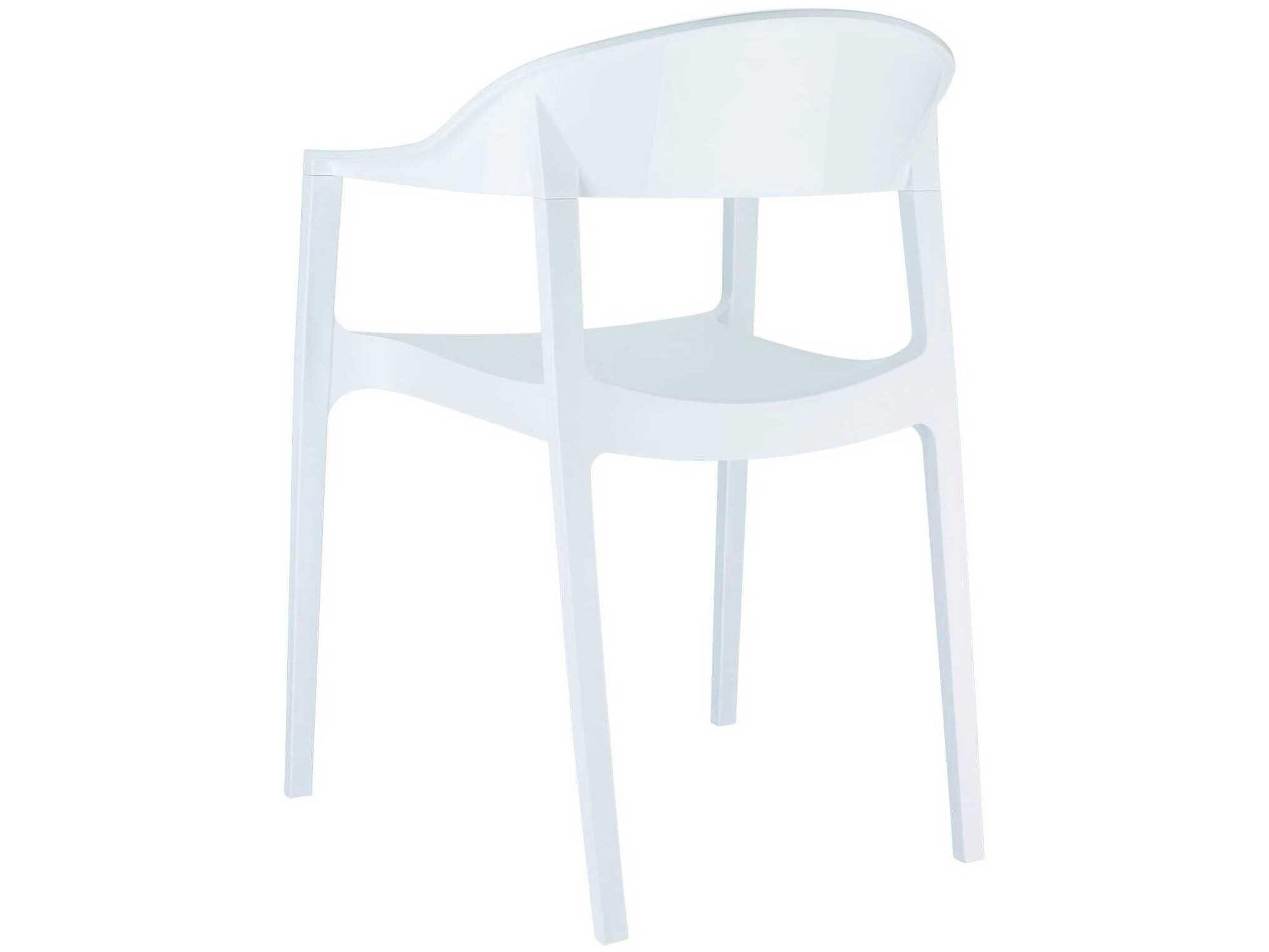 Compamia Carmen White Glossy Polypropylene Dining Chair