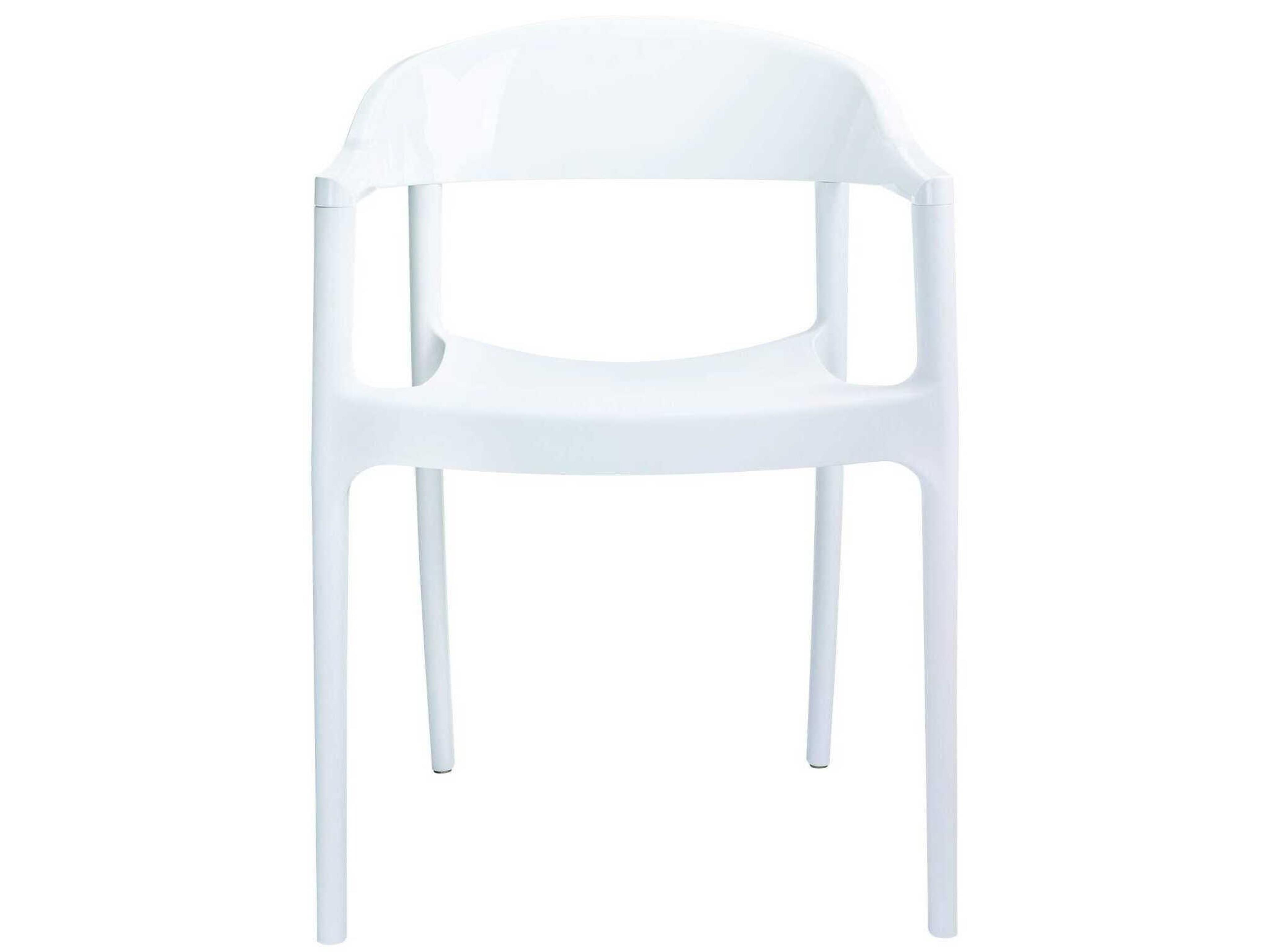 Compamia Carmen White Glossy Polypropylene Dining Chair