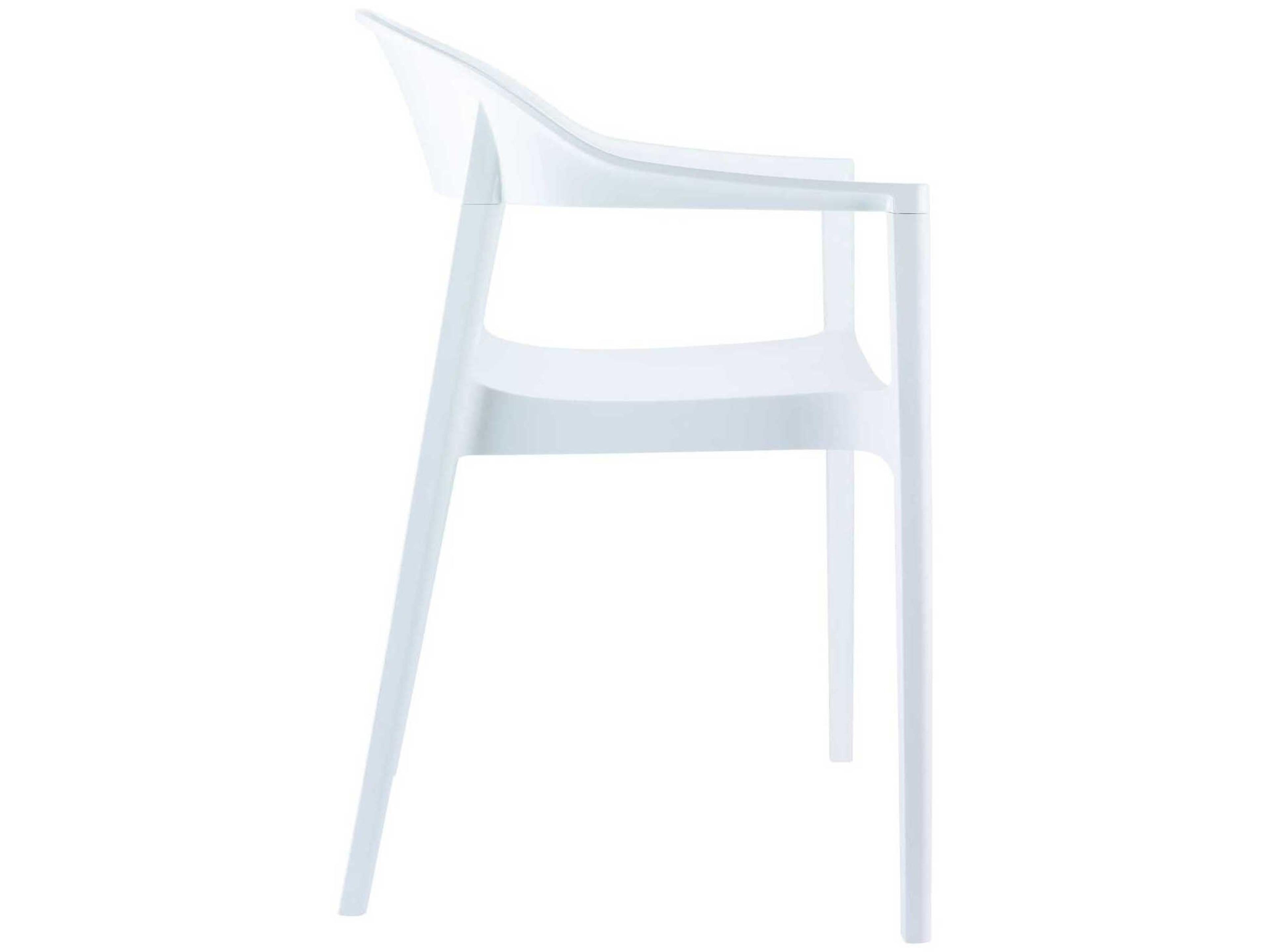 Compamia Carmen White Glossy Polypropylene Dining Chair
