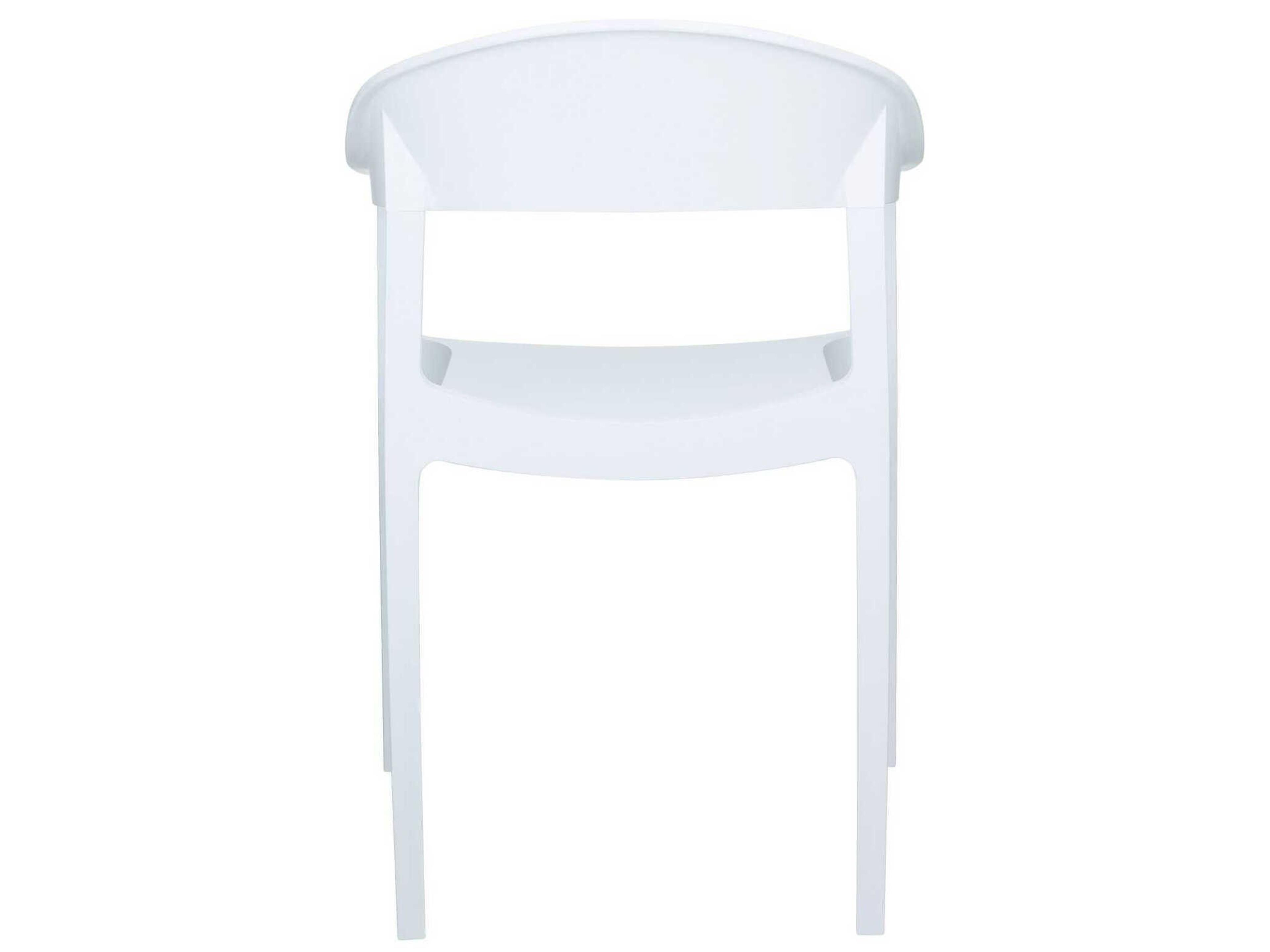 Compamia Carmen White Glossy Polypropylene Dining Chair