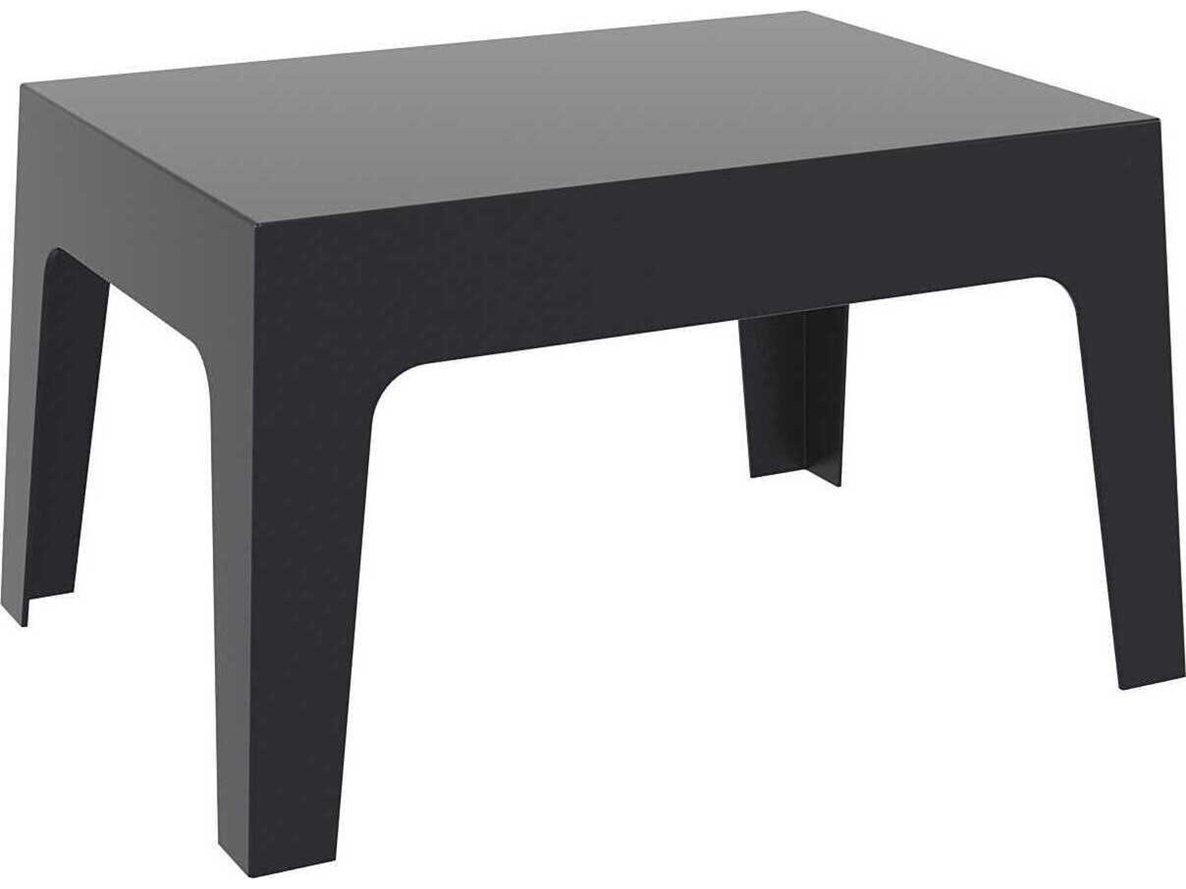 Box Black Polypropylene Rectangular Coffee Table
