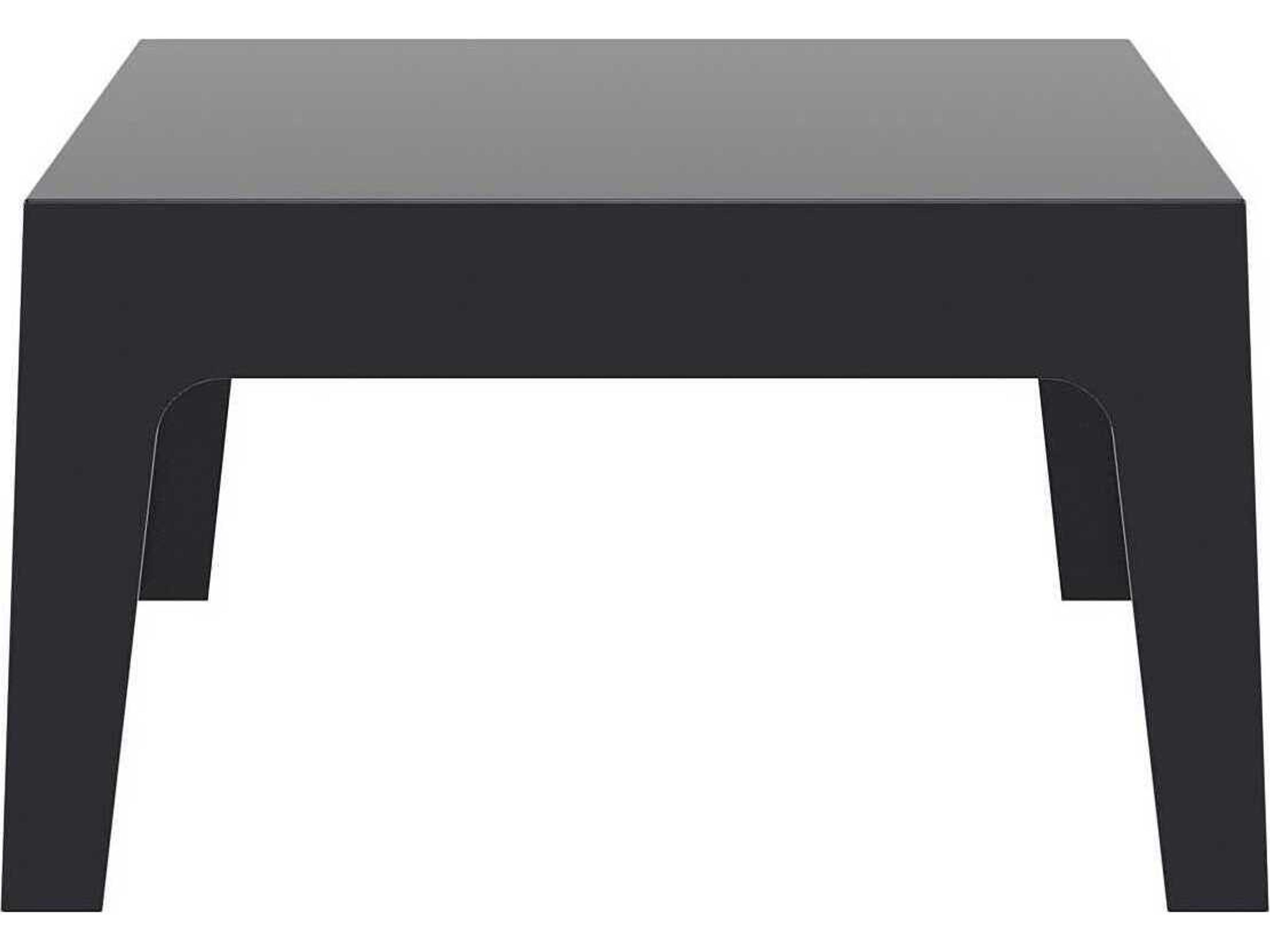 Compamia Box Black Polypropylene Rectangular Coffee Table