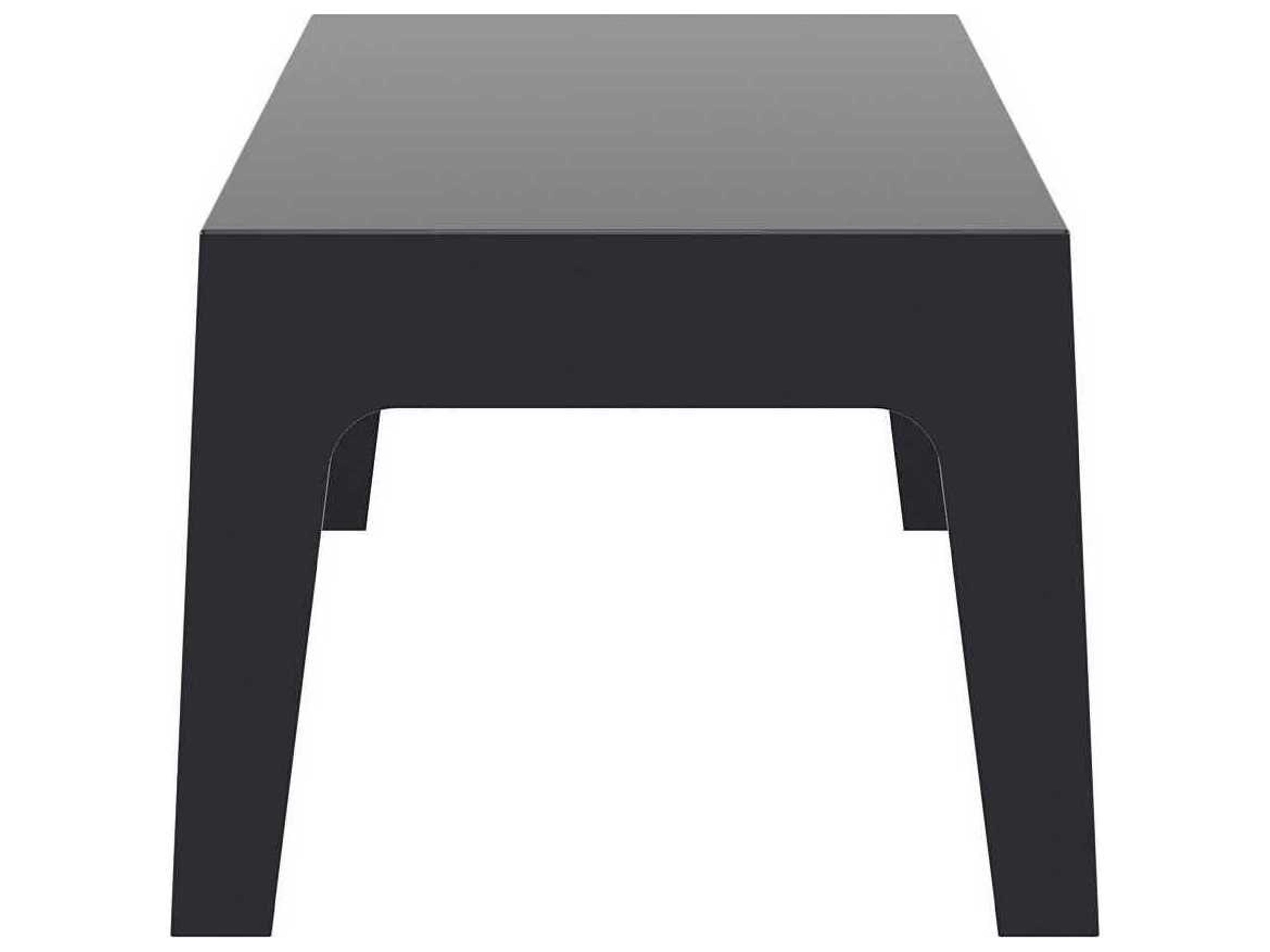 Compamia Box Black Polypropylene Rectangular Coffee Table