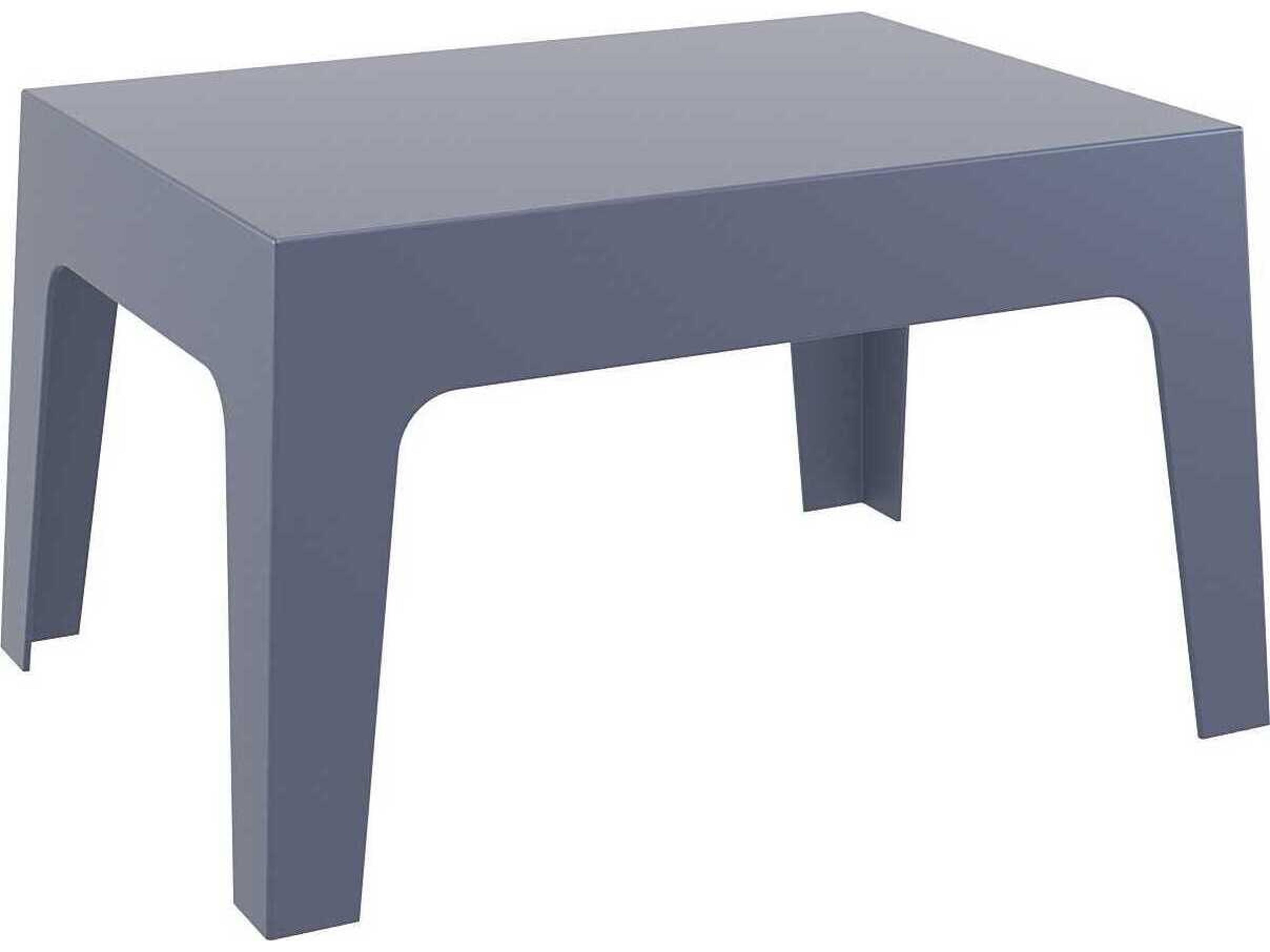 Box Dark Gray Polypropylene Rectangular Coffee Table