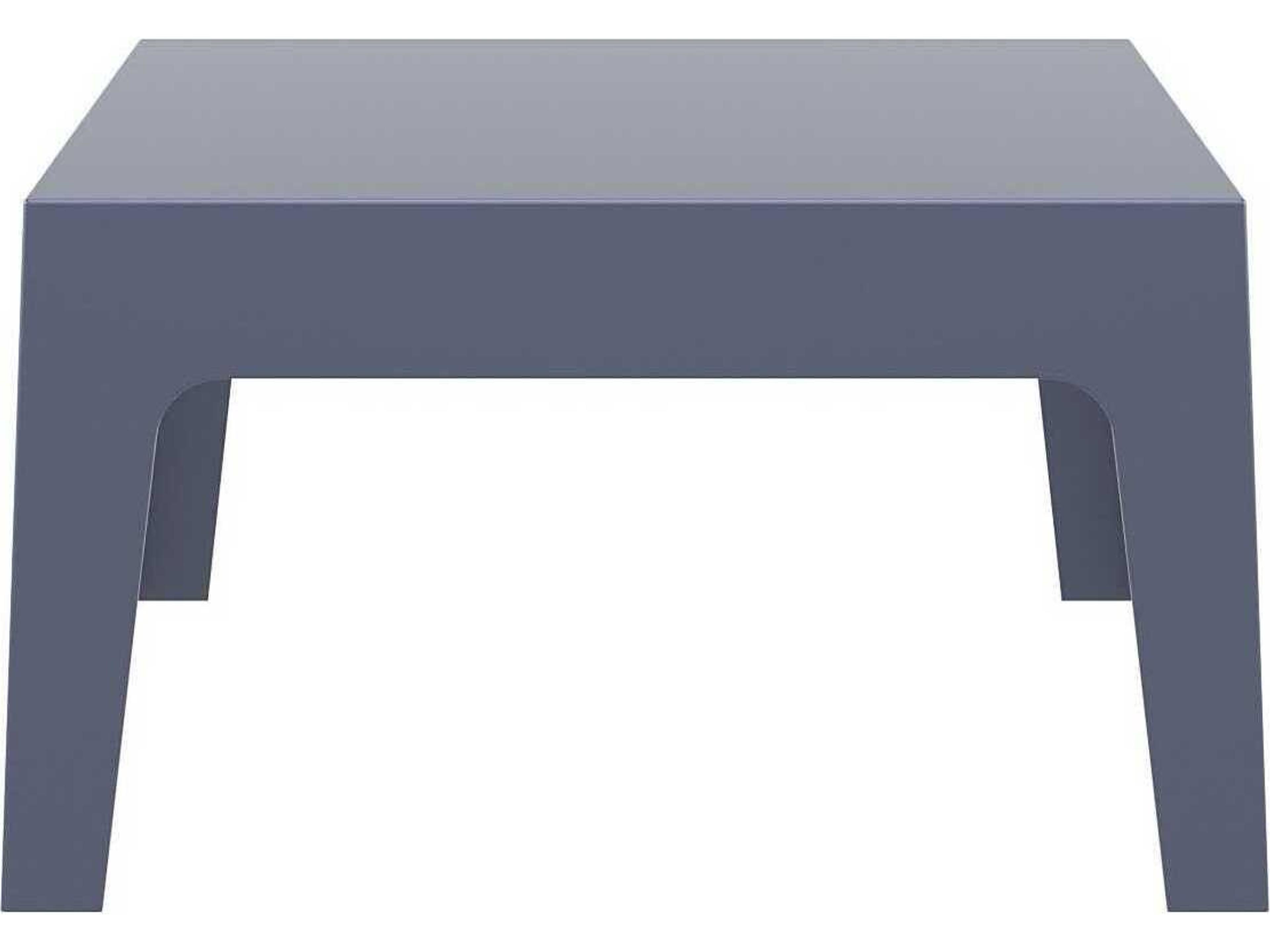 Compamia Box Dark Gray Polypropylene Rectangular Coffee Table