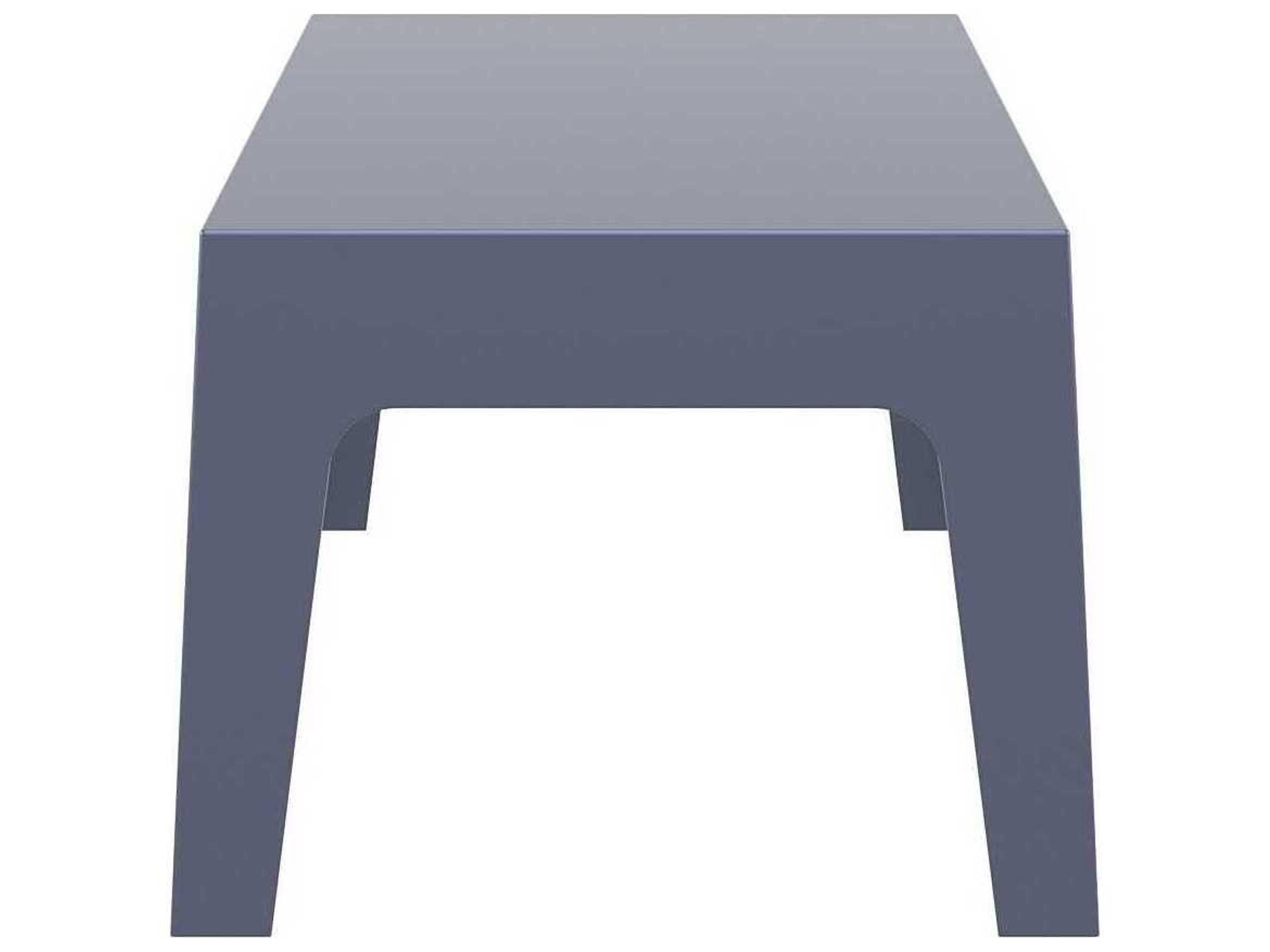 Compamia Box Dark Gray Polypropylene Rectangular Coffee Table