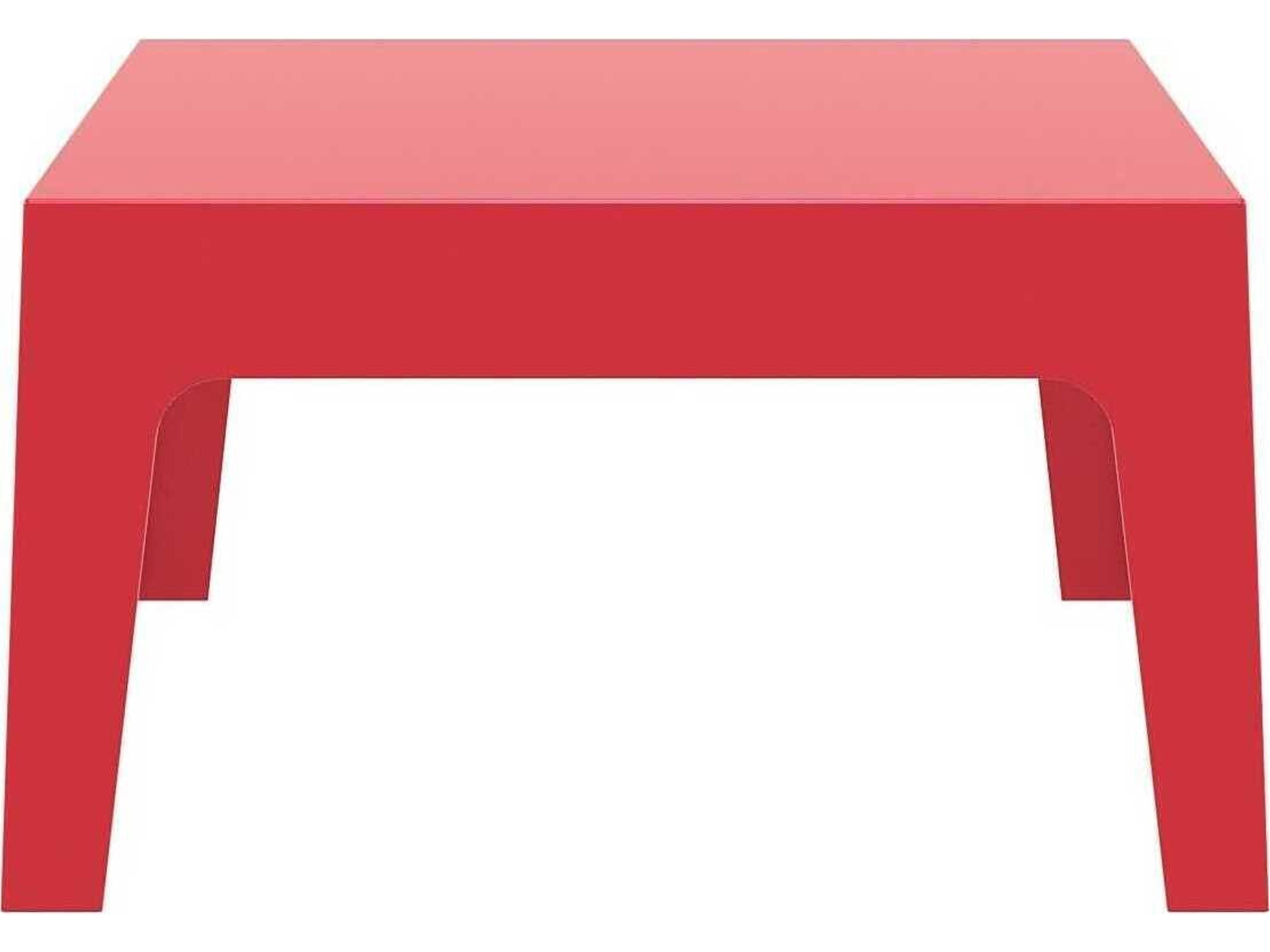 Compamia Box Red Polypropylene Rectangular Coffee Table