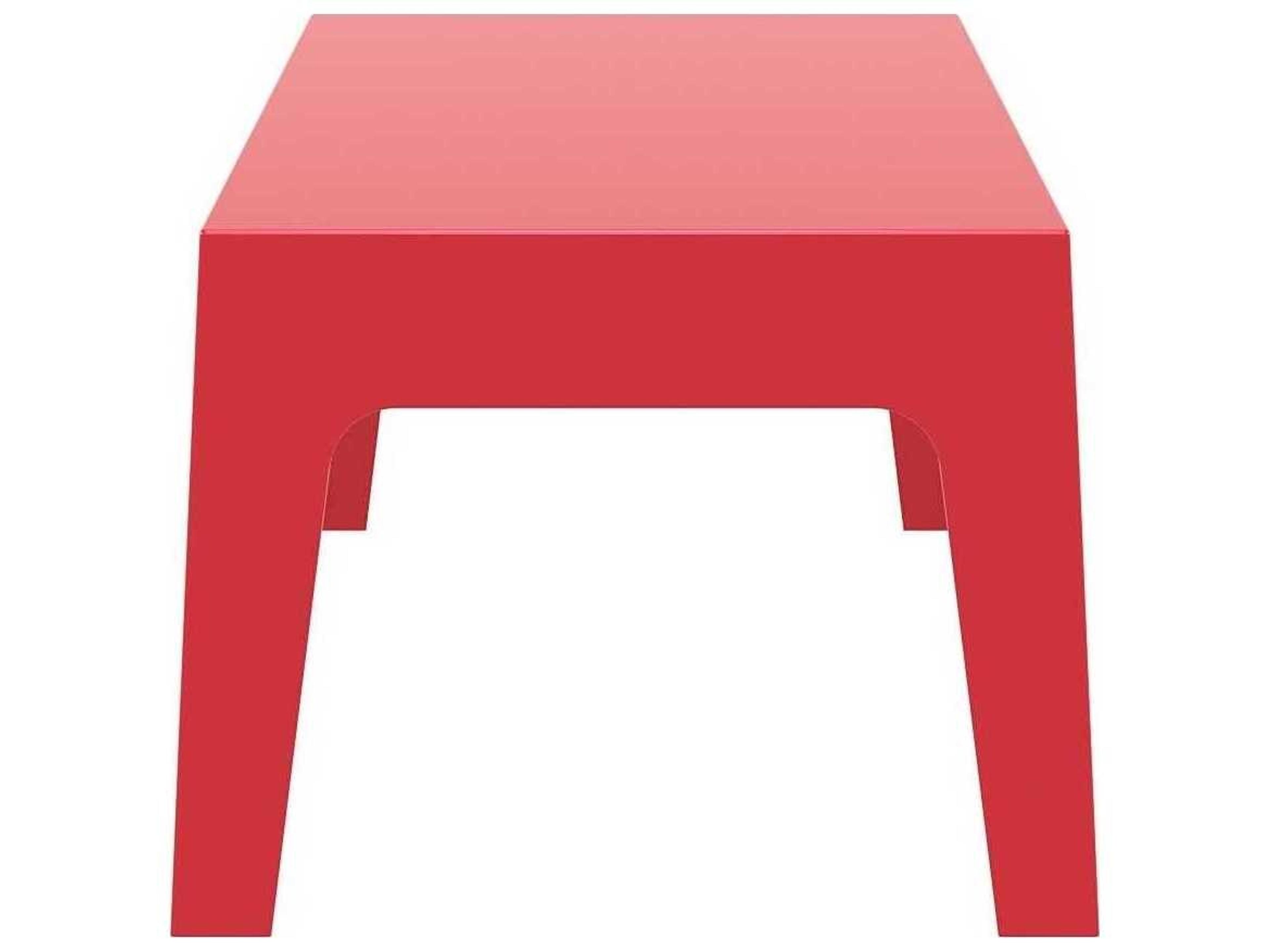 Compamia Box Red Polypropylene Rectangular Coffee Table