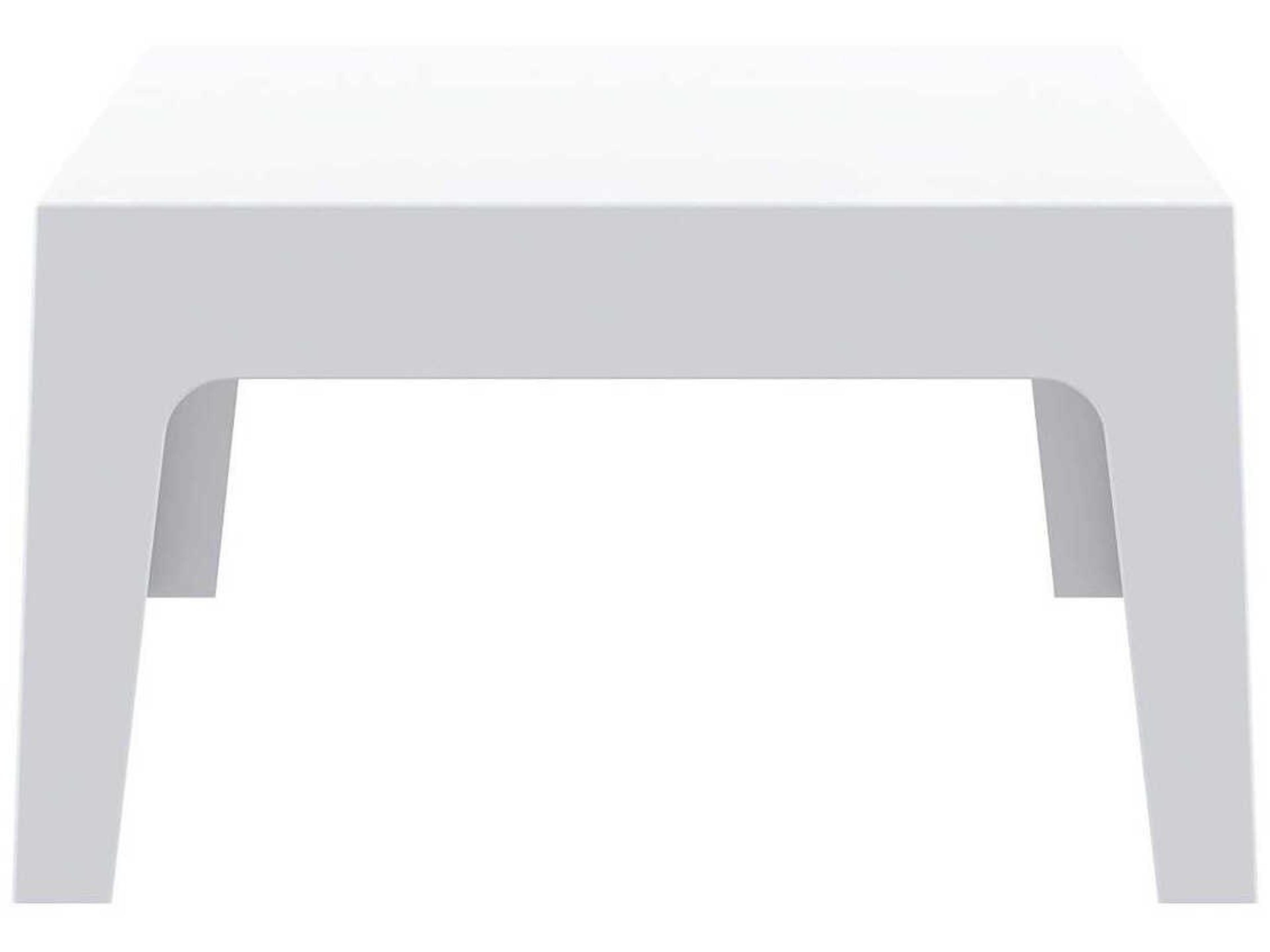 Compamia Box White Polypropylene Rectangular Coffee Table