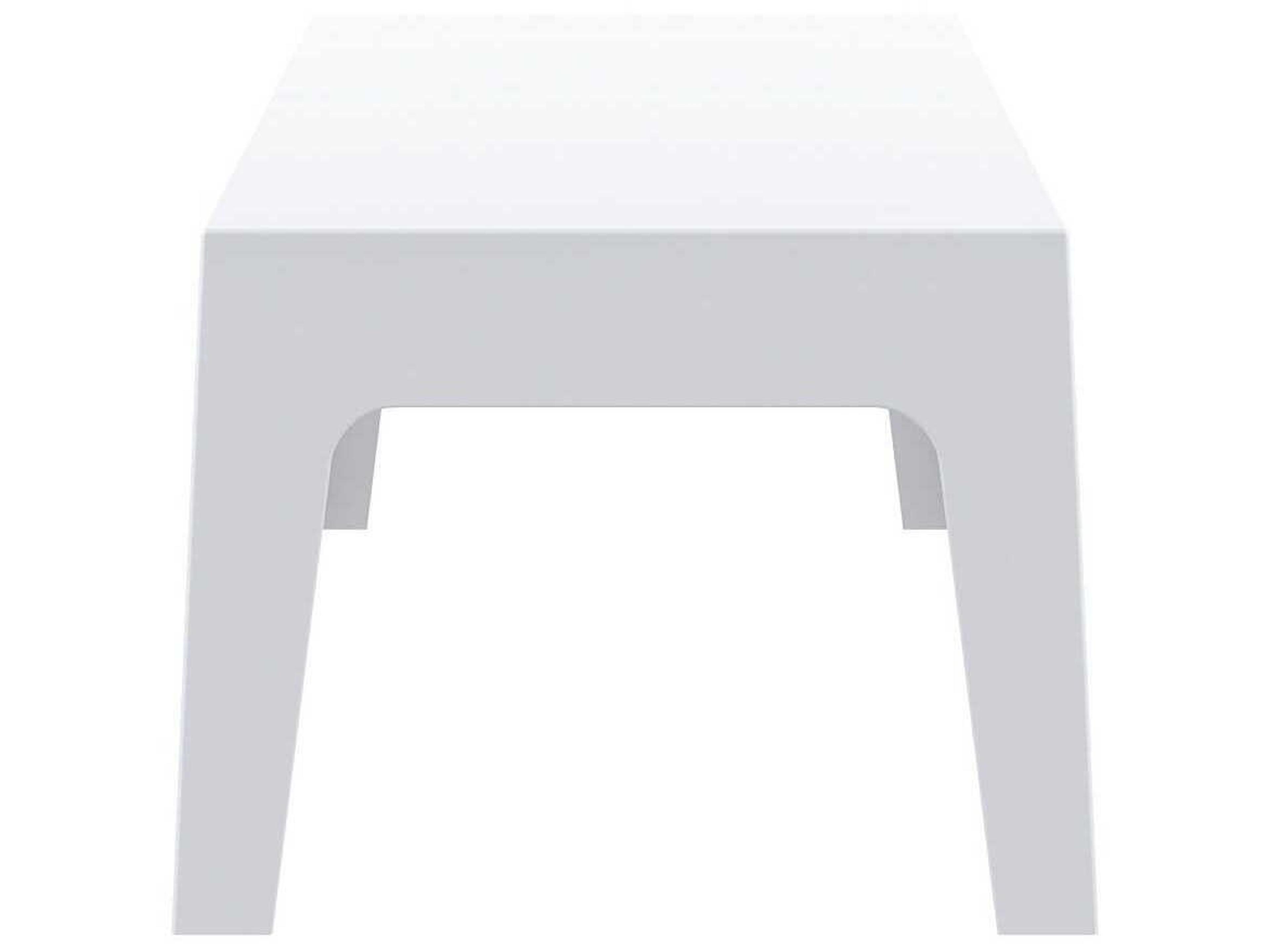 Compamia Box White Polypropylene Rectangular Coffee Table