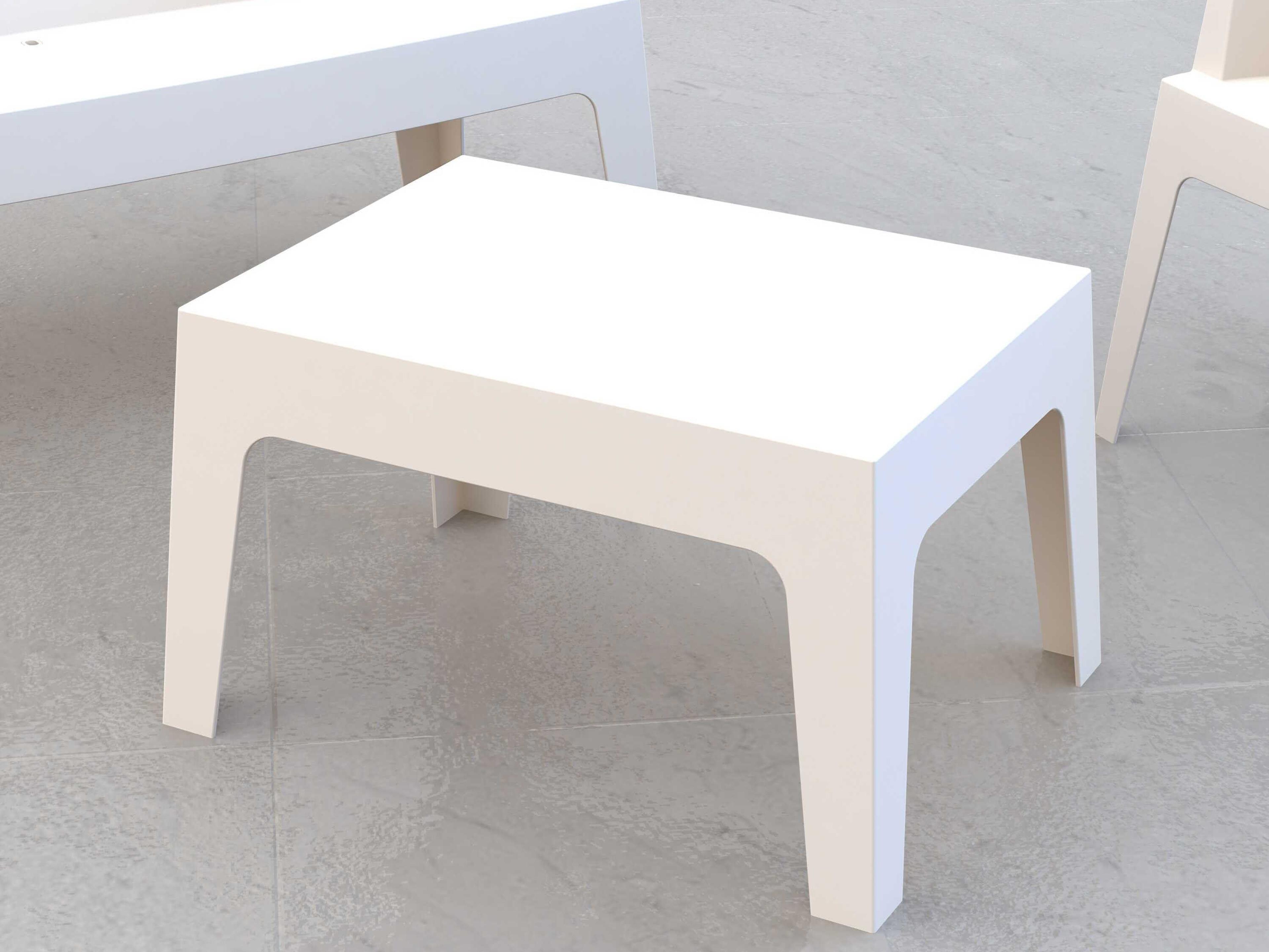 Compamia Box White Polypropylene Rectangular Coffee Table