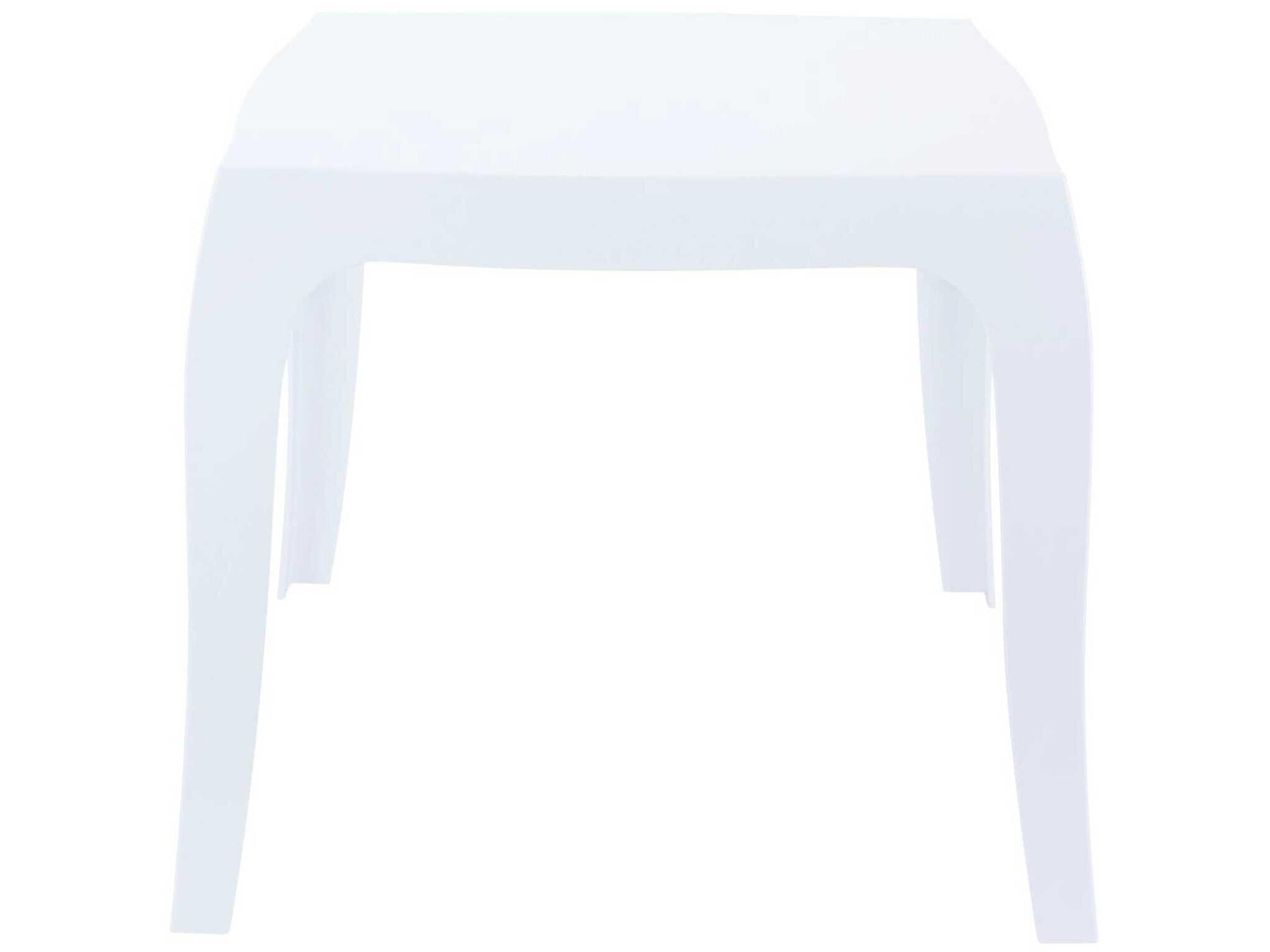 Compamia Queen Glossy White Square End Table