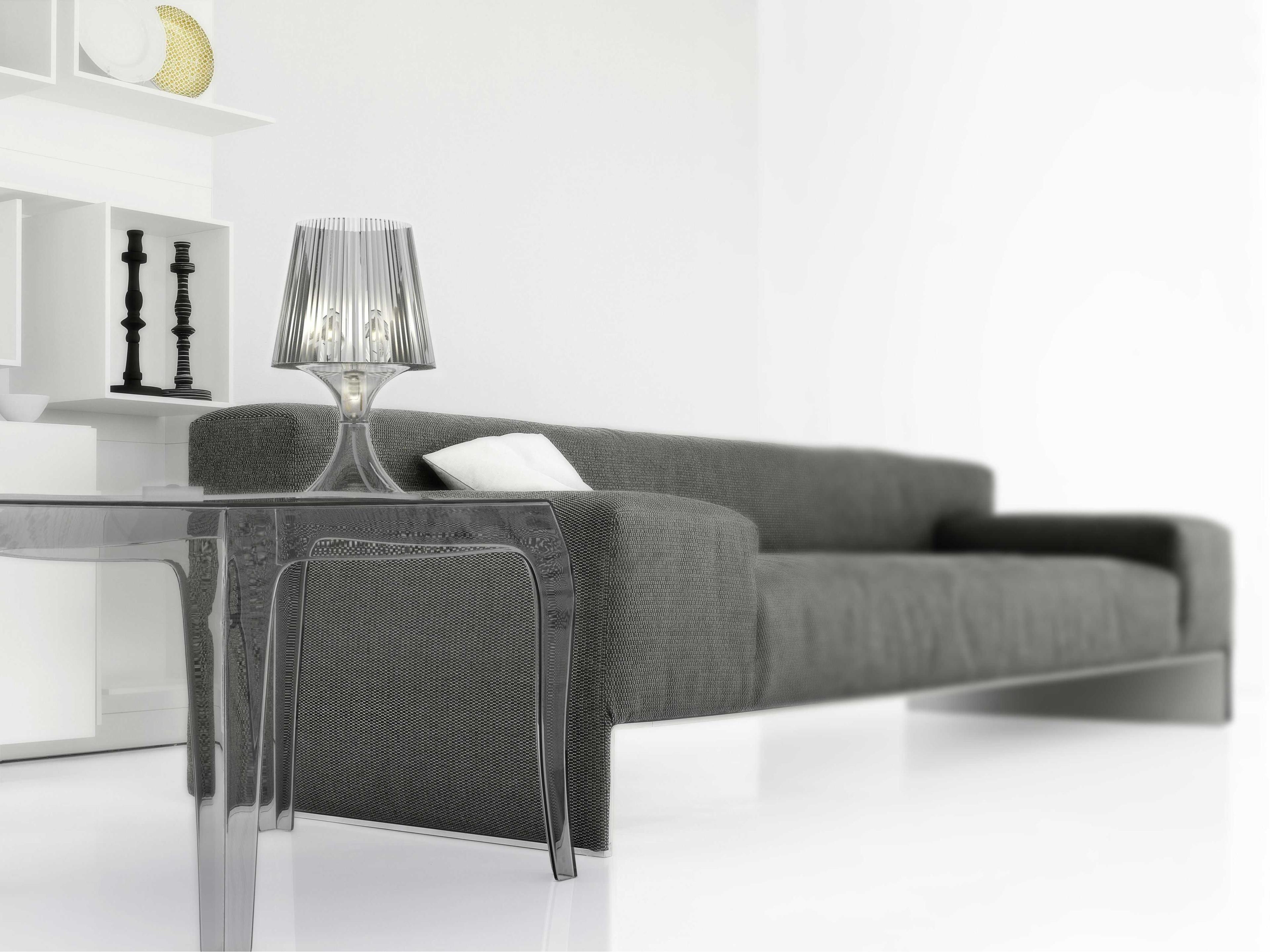 Compamia Queen Transparent Clear Square End Table